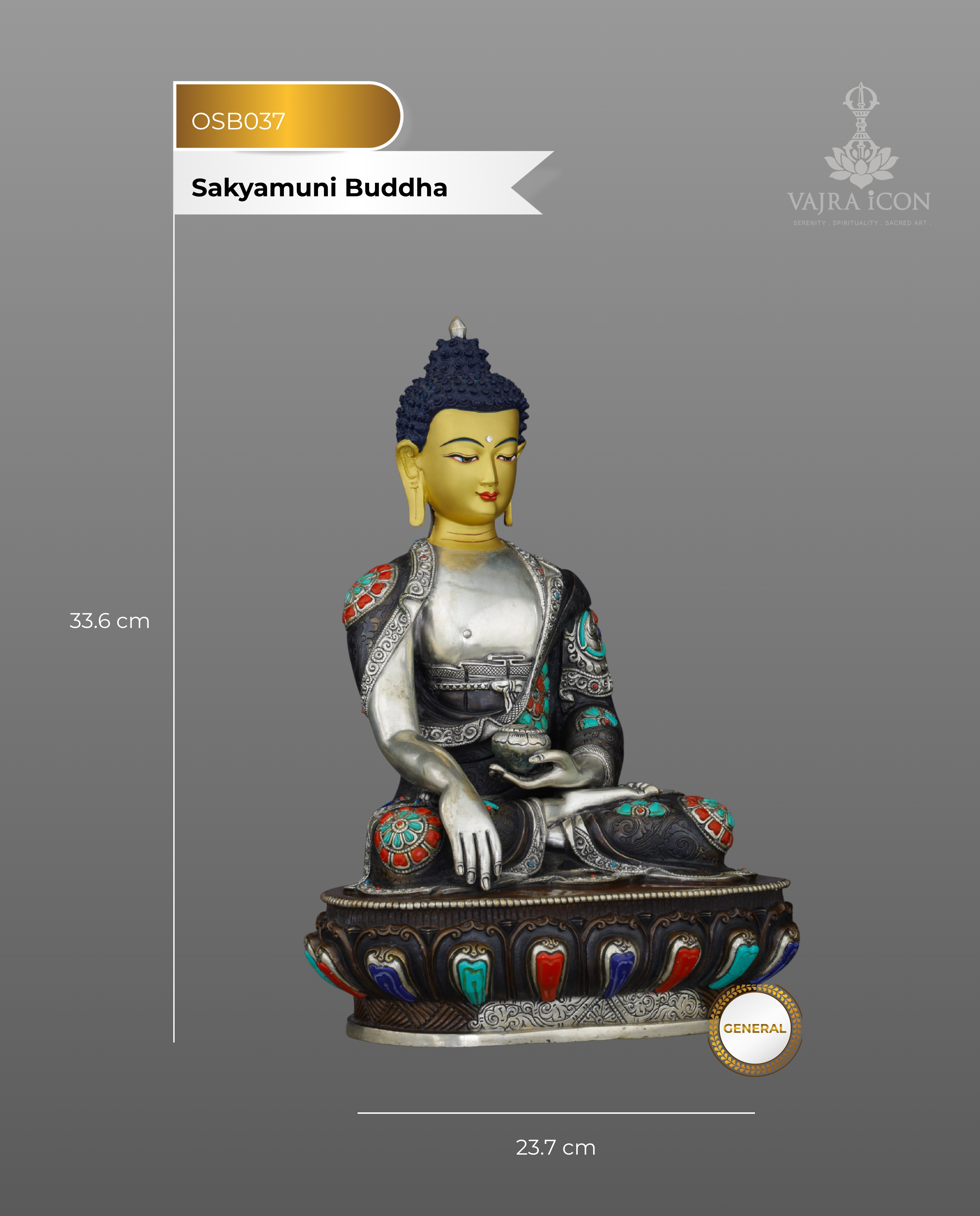 Magnificent Oxidized Shakyamuni Buddha | Timeless Nepalese Spiritual Treasure