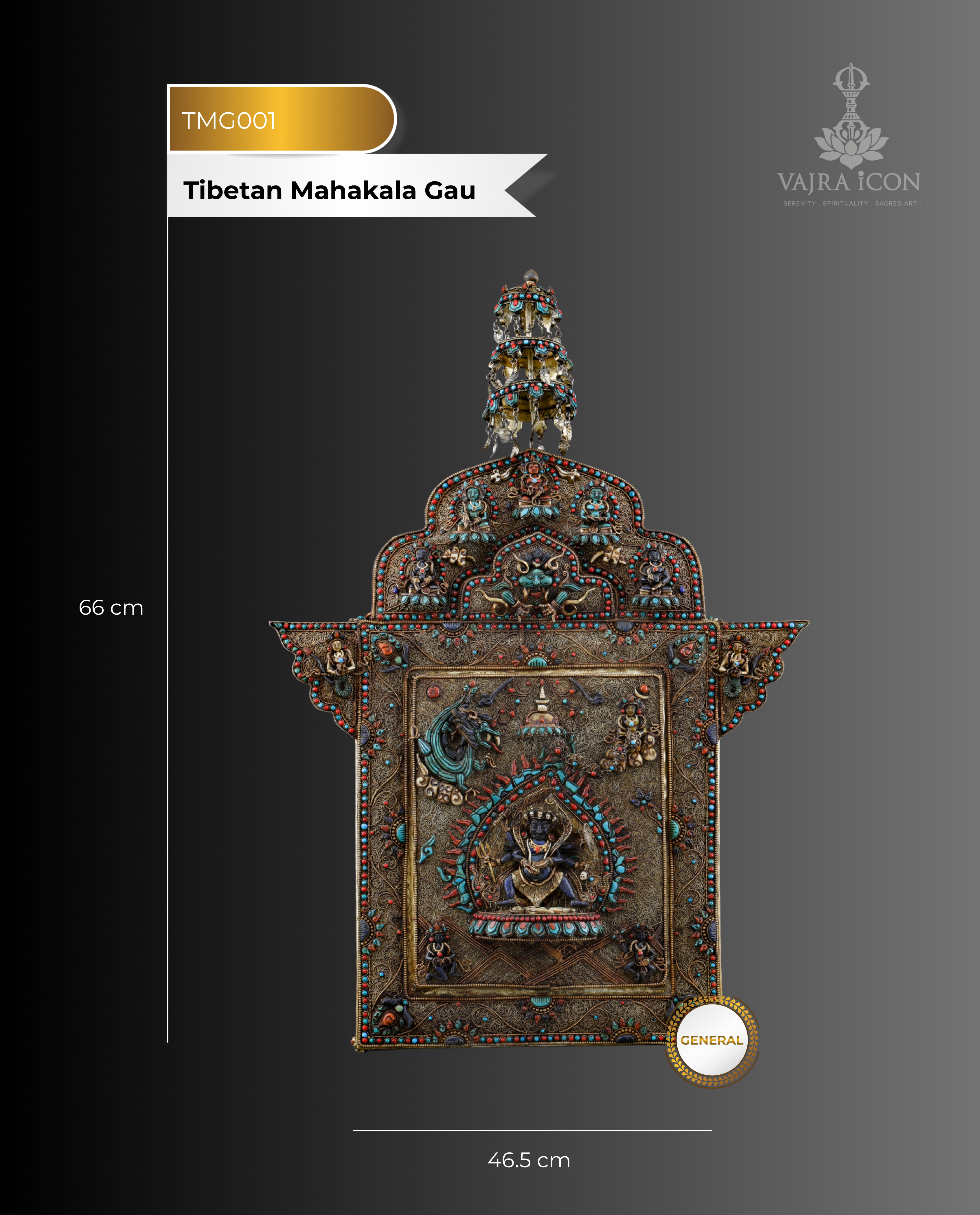 Divine Protection Enshrined | Majestic Tibetan Mahakala Gau