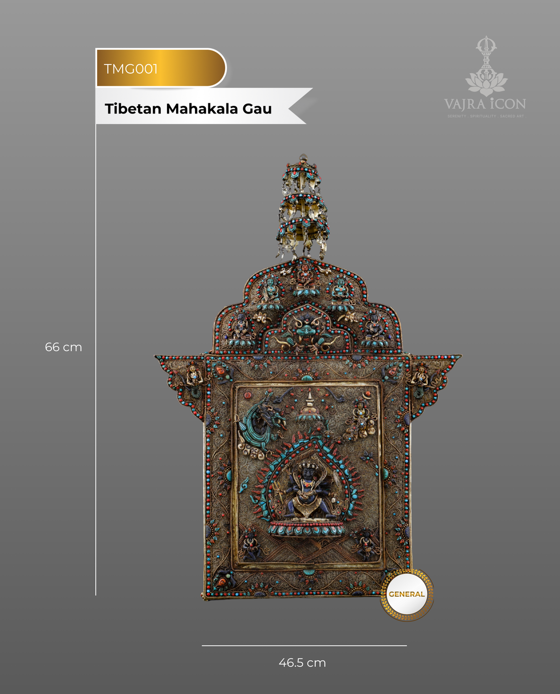 Divine Protection Enshrined | Majestic Tibetan Mahakala Gau