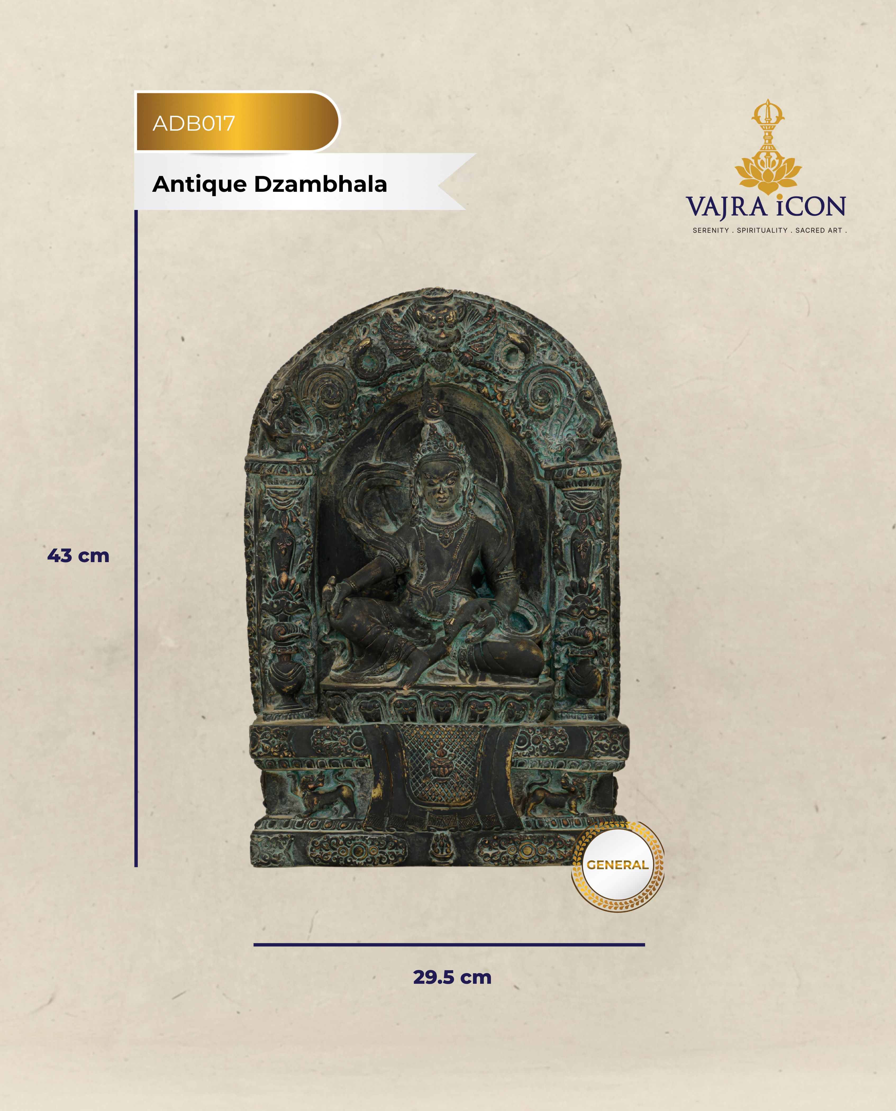 Ancient Wealth Rises from Darkness| Nepalese Antique Oxidized Dzambhala Shrine&nbsp;
