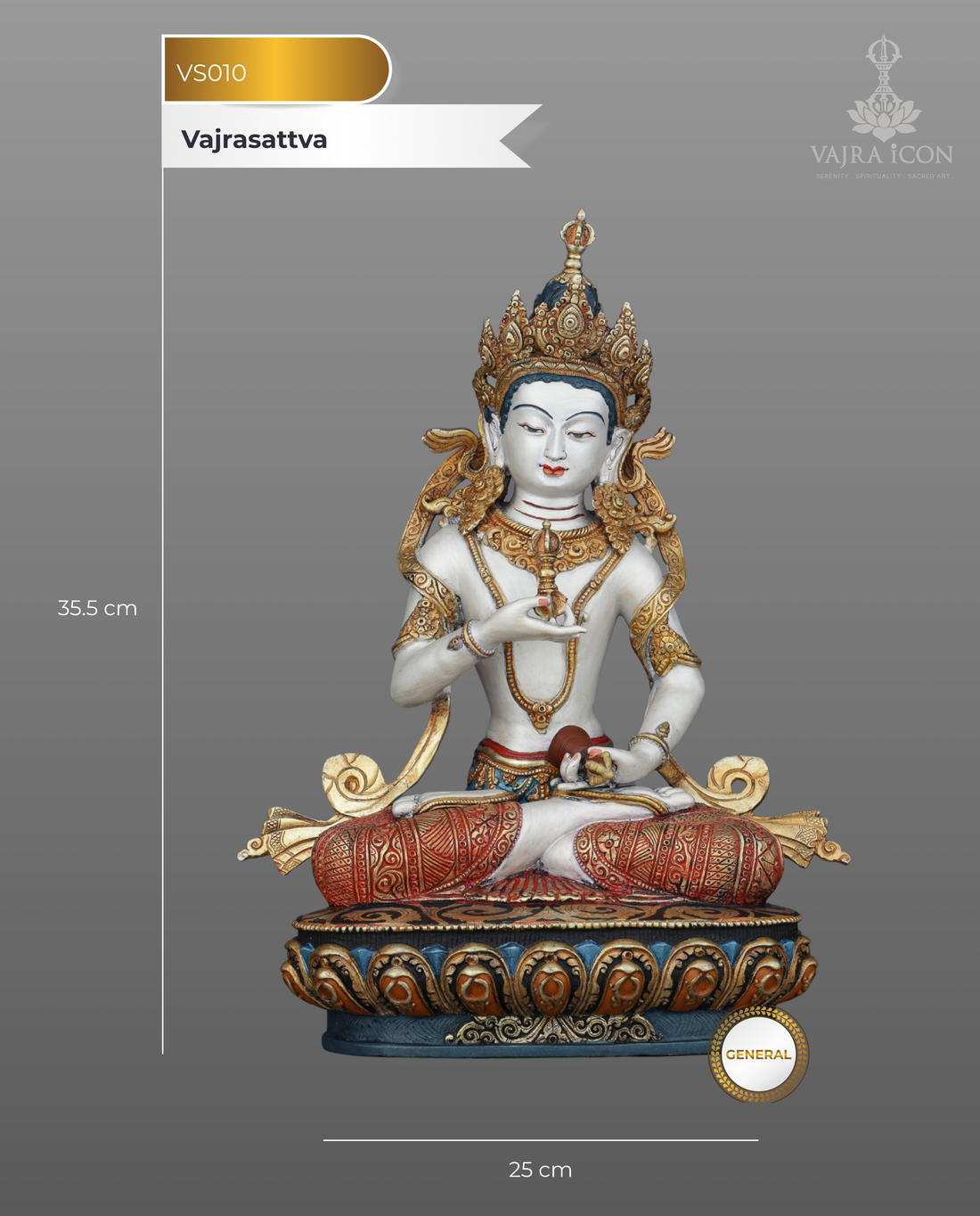 Magnificent Gold-Plated Vajrasattva Statue | Nepal's Sacred Art of Purification