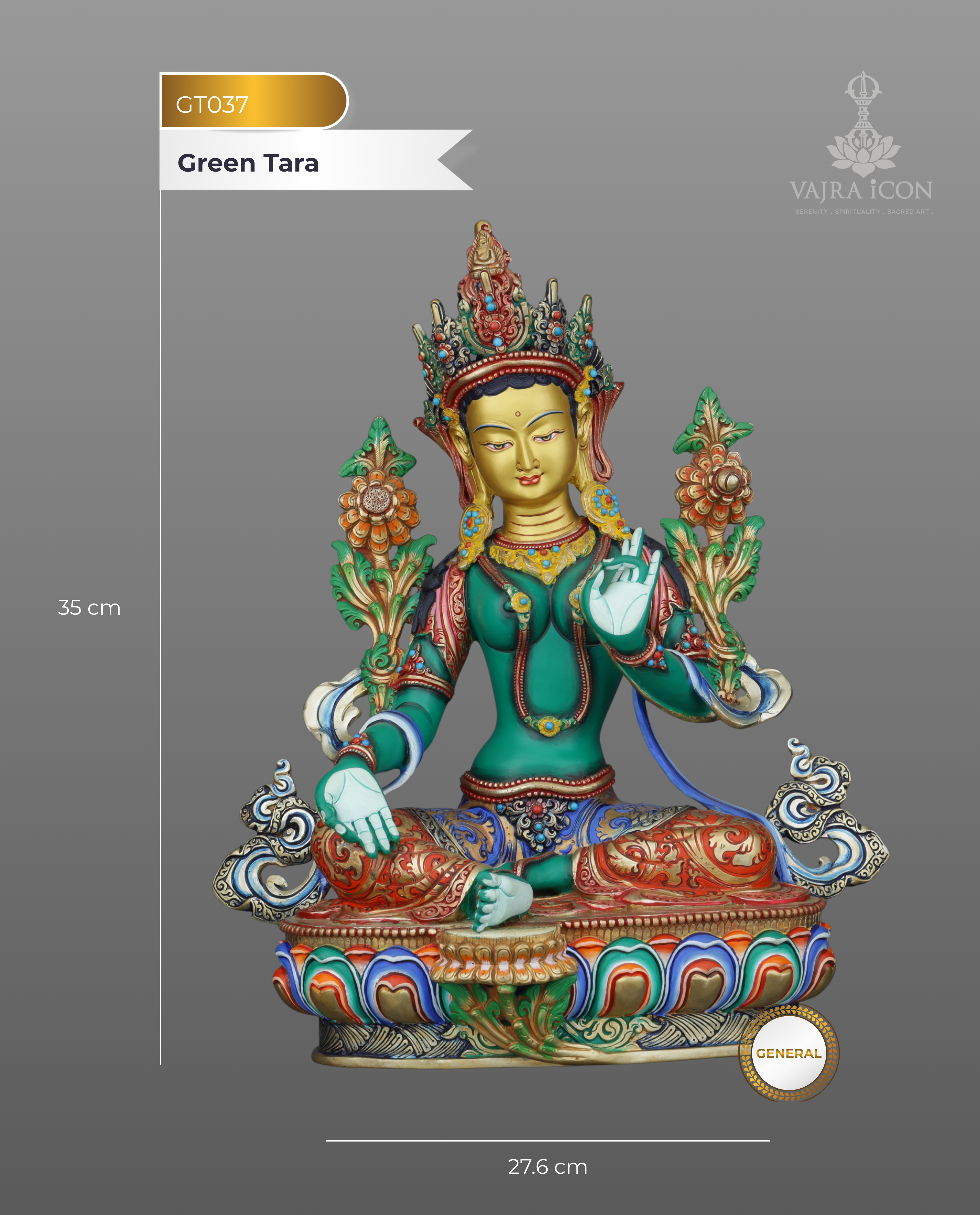 Exquisite Handcrafted Green Tara Statue | A Divine Masterpiece from Nepal