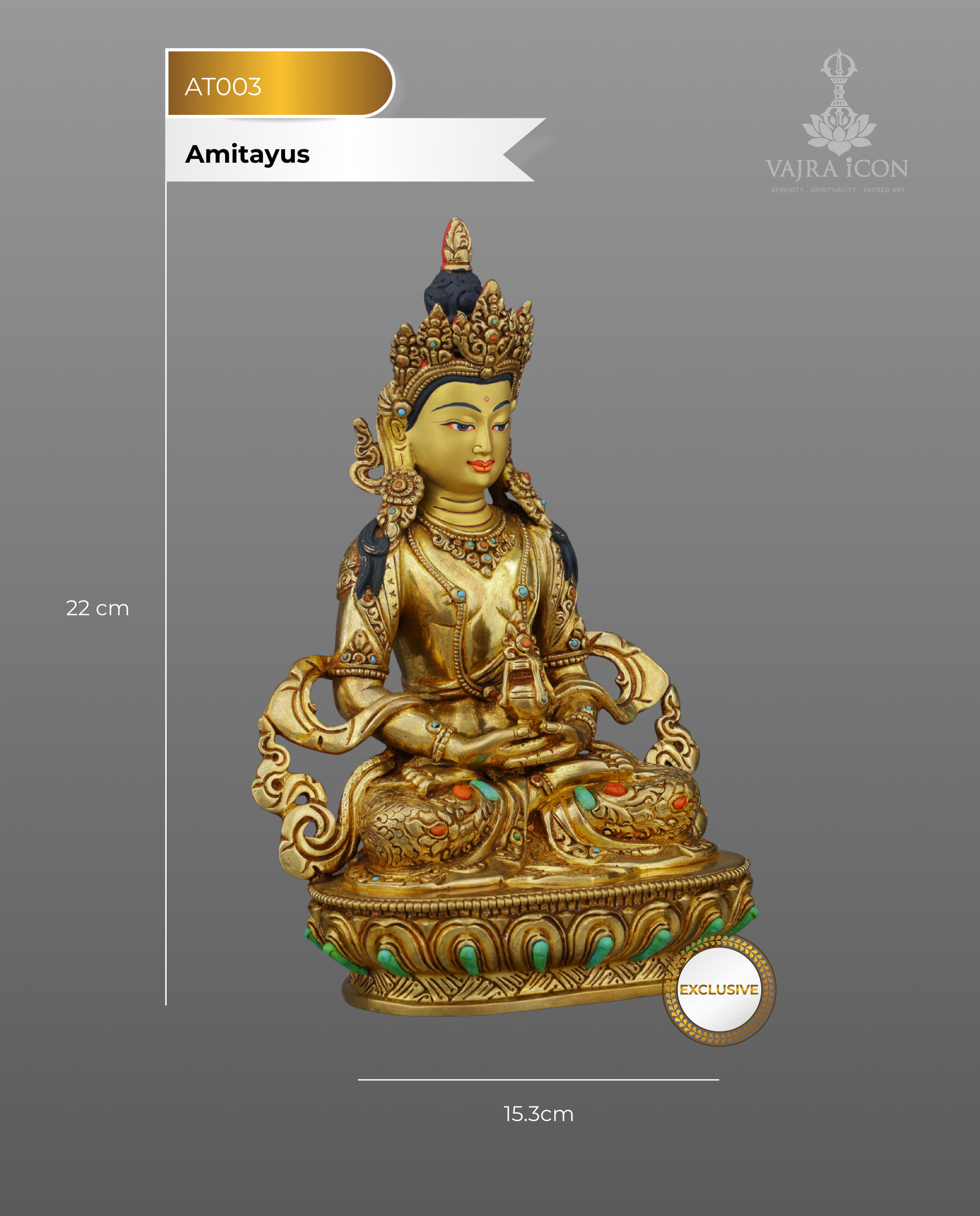 Radiant Amitayus Buddha | Divine Bestower of Longevity and Infinite Life - Authentic Handcrafted Statue