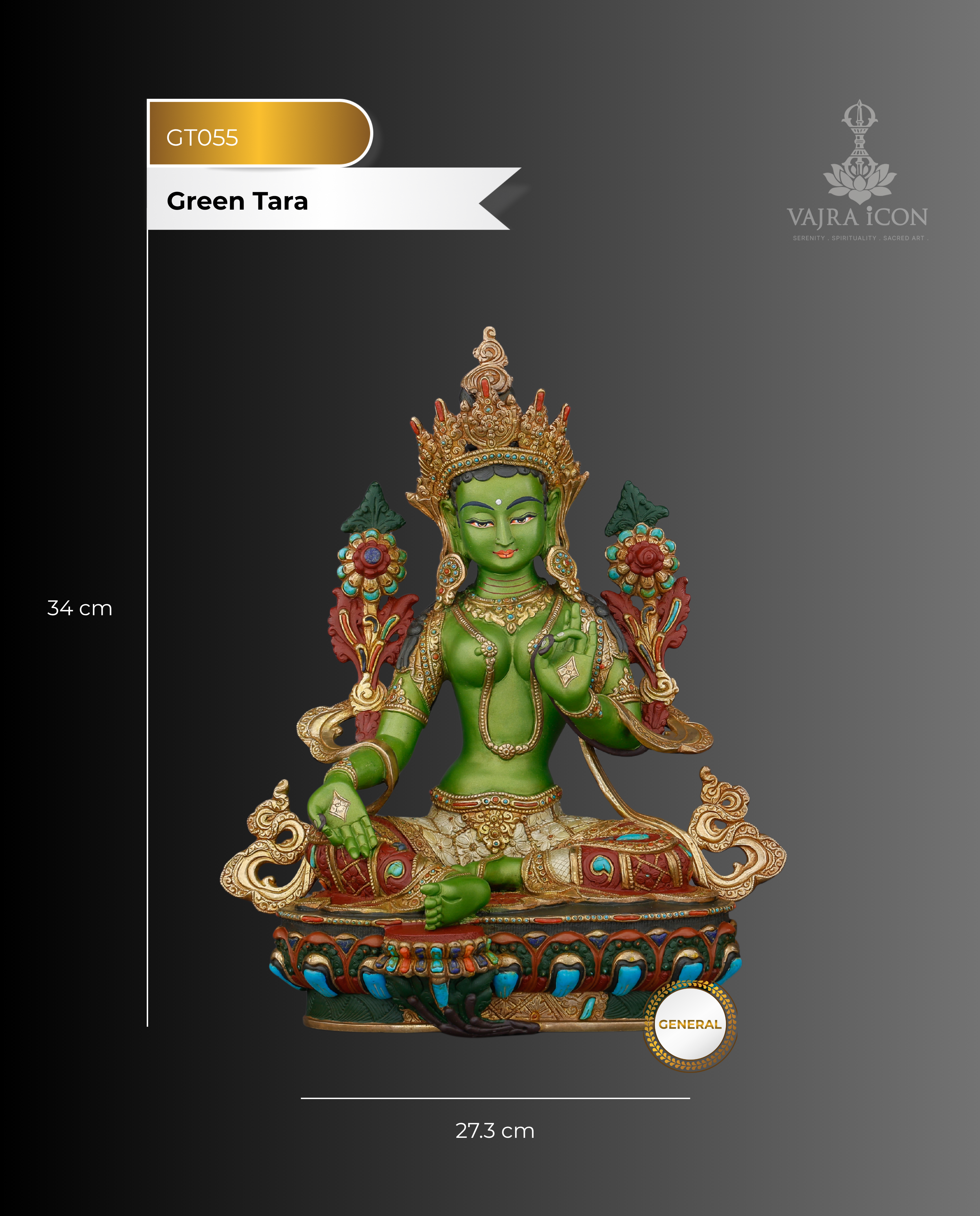 Born from Compassion, Clothed in Emerald | Handcrafted Green Tara From Nepal