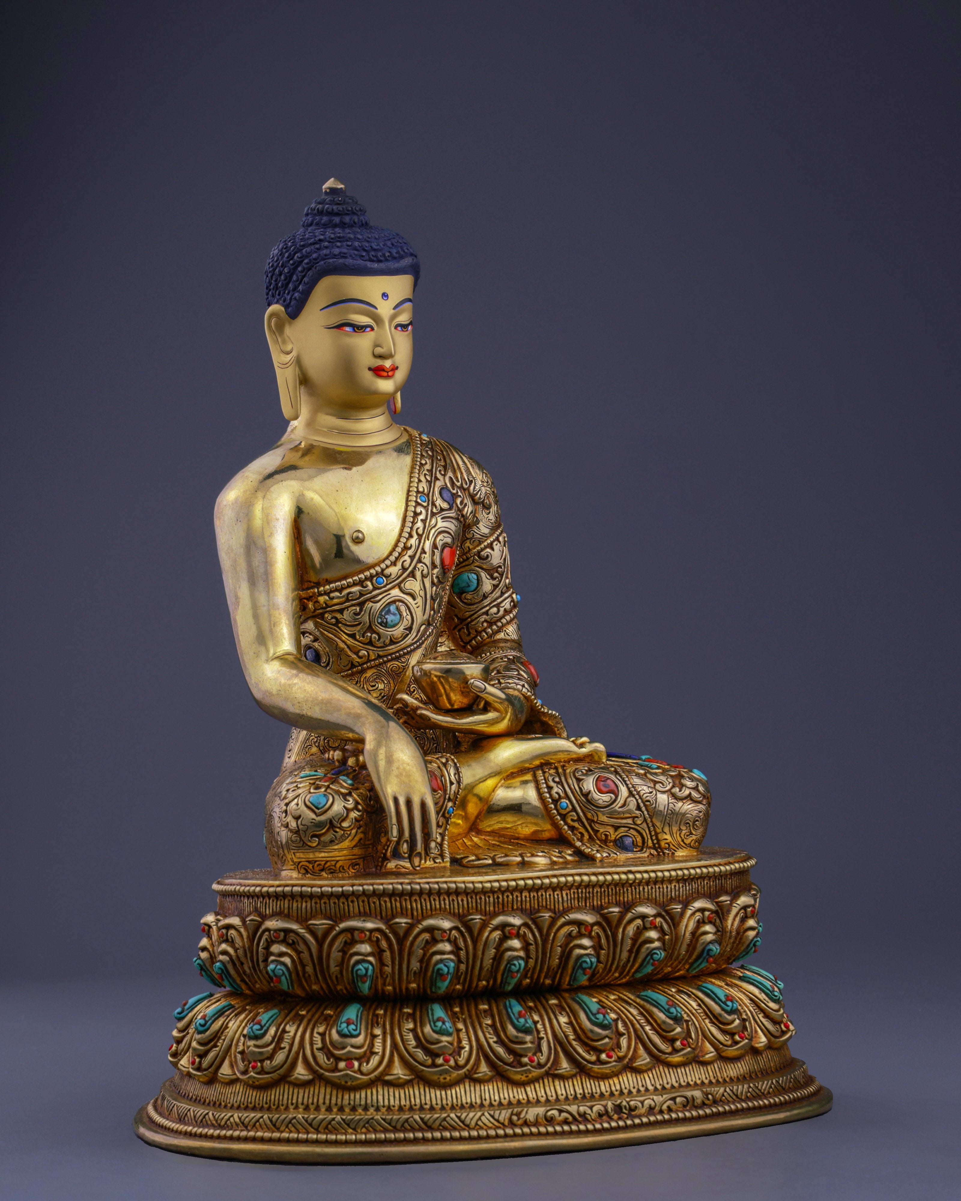Sacred Awakening | Handcrafted Sakyamuni Buddha in Earth-Touching Mudra