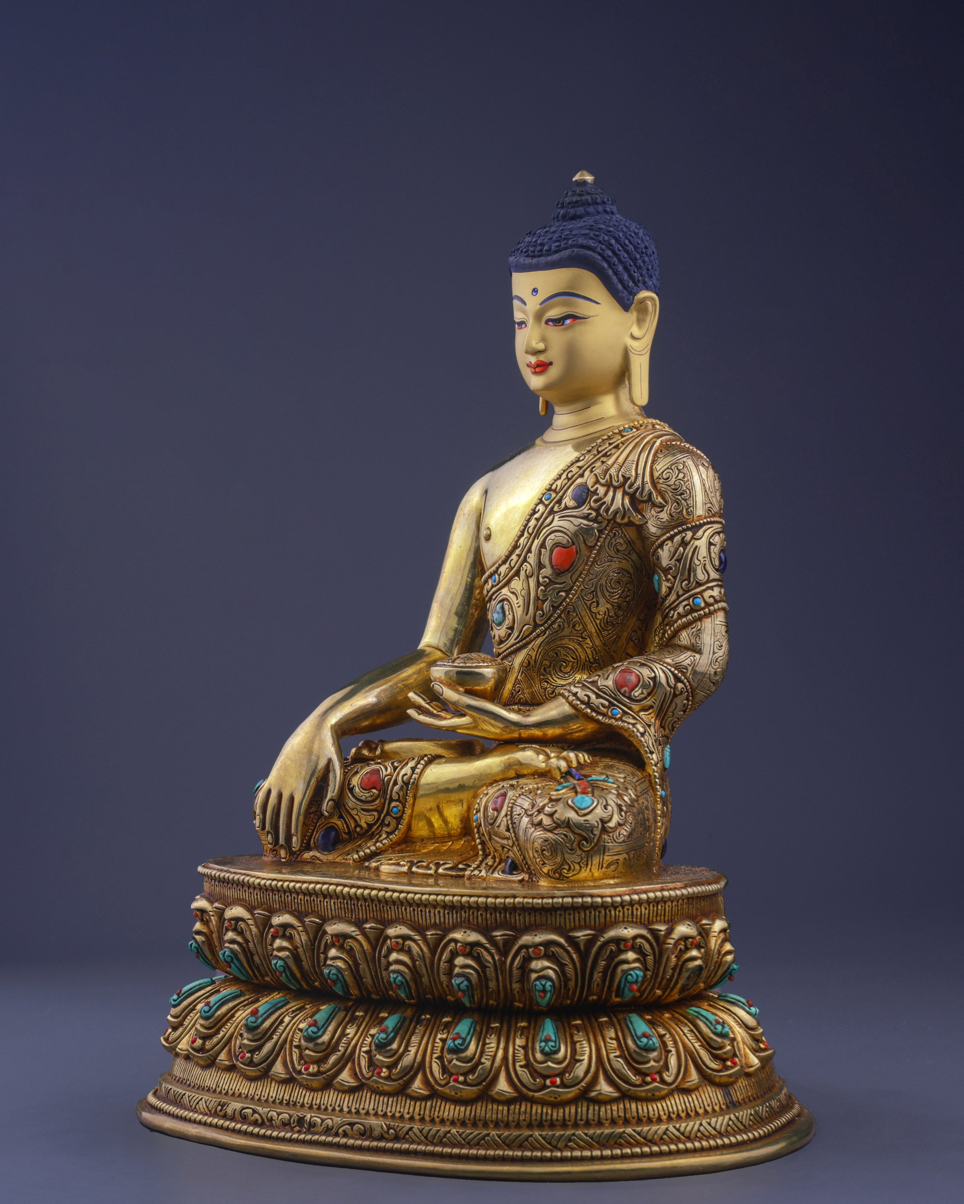 Sacred Awakening | Handcrafted Sakyamuni Buddha in Earth-Touching Mudra