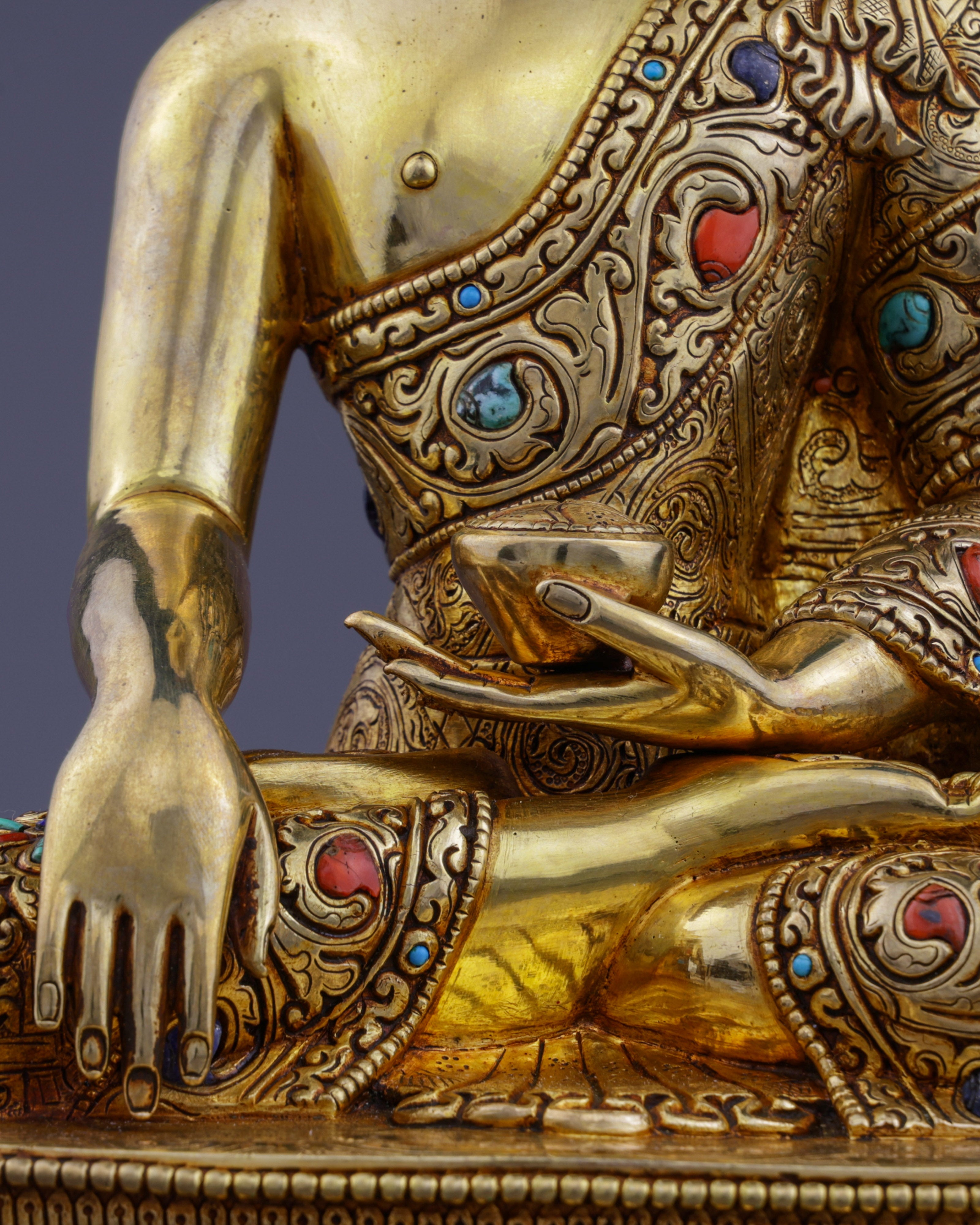 Sacred Awakening | Handcrafted Sakyamuni Buddha in Earth-Touching Mudra