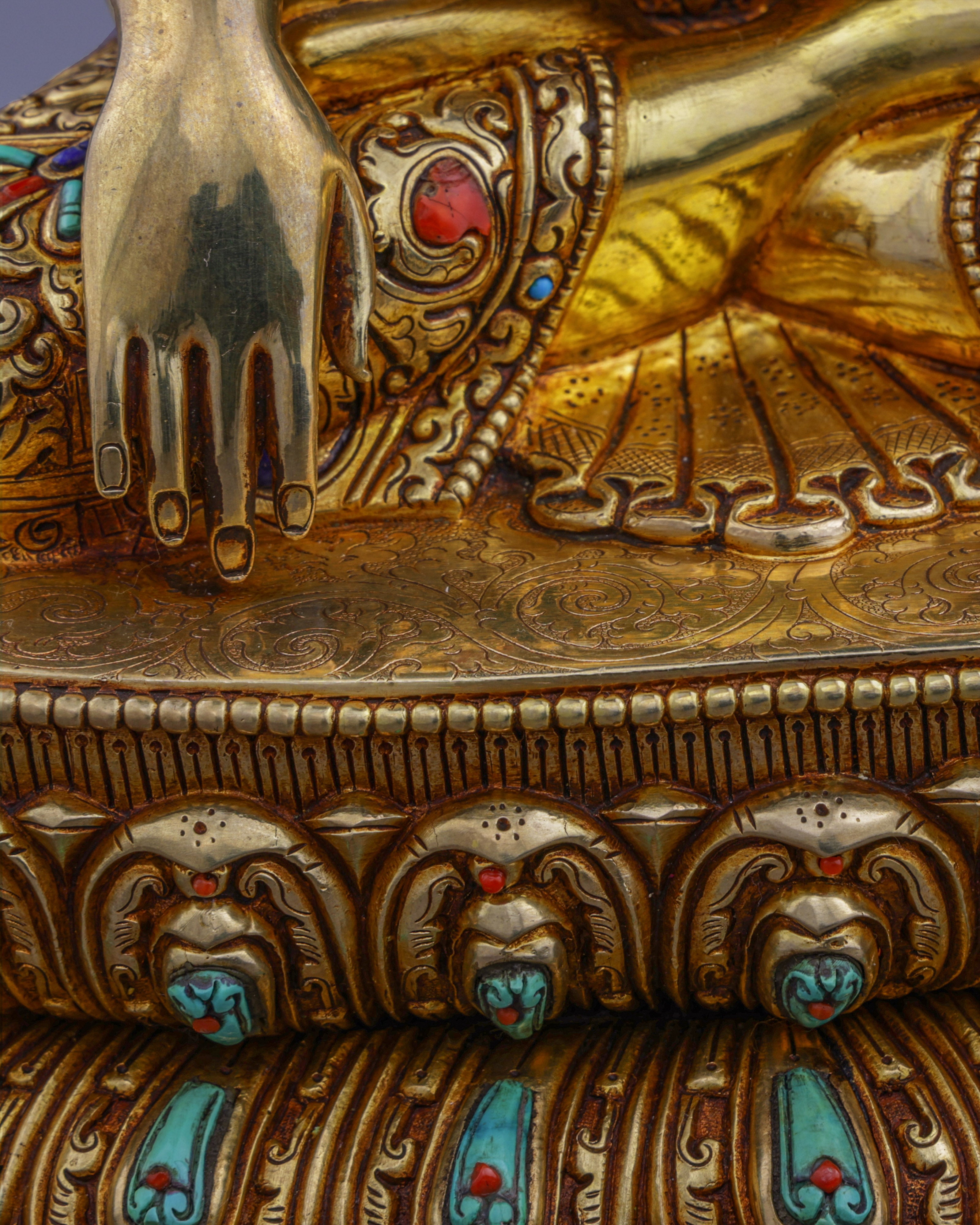 Sacred Awakening | Handcrafted Sakyamuni Buddha in Earth-Touching Mudra