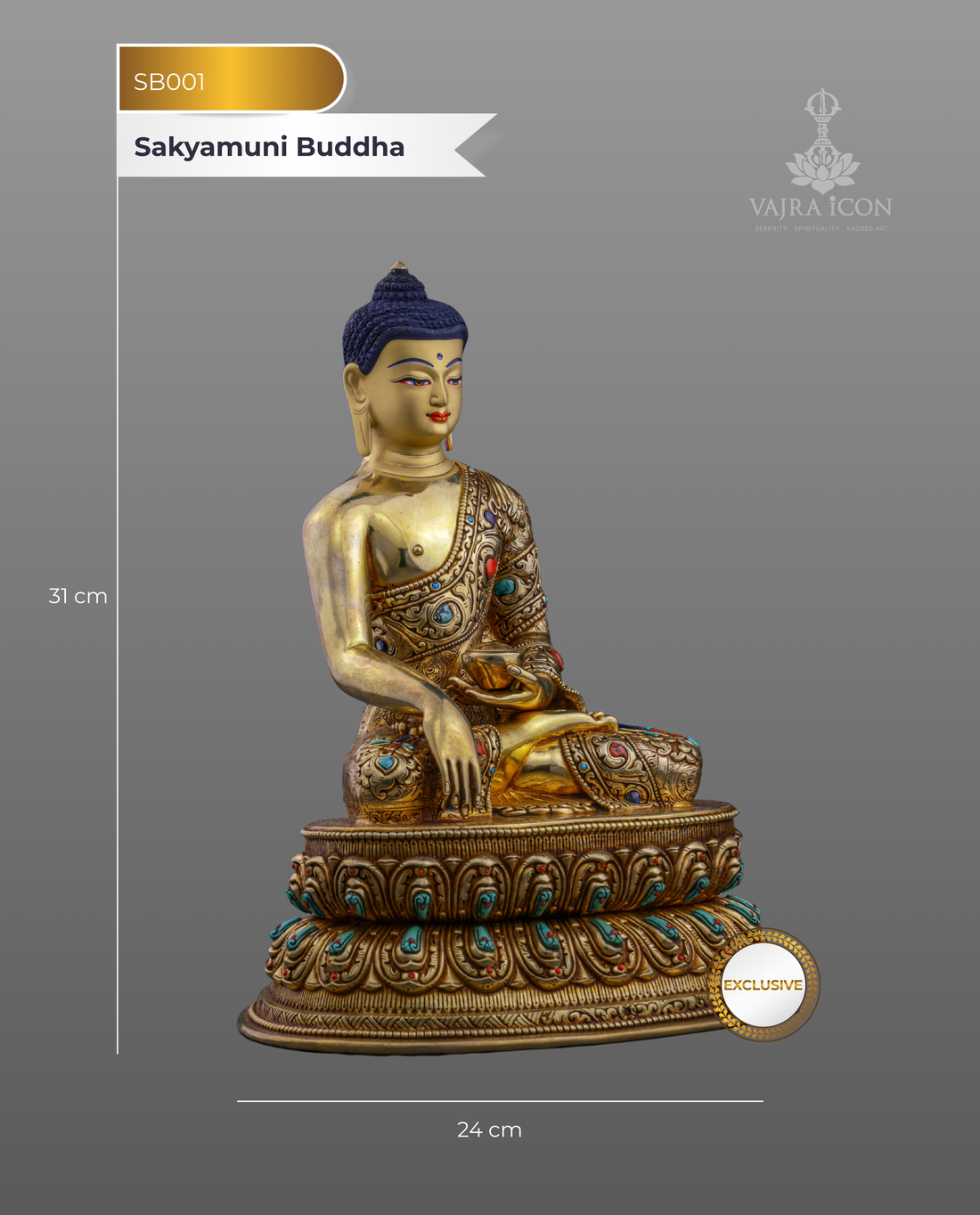 Sacred Awakening | Handcrafted Sakyamuni Buddha in Earth-Touching Mudra