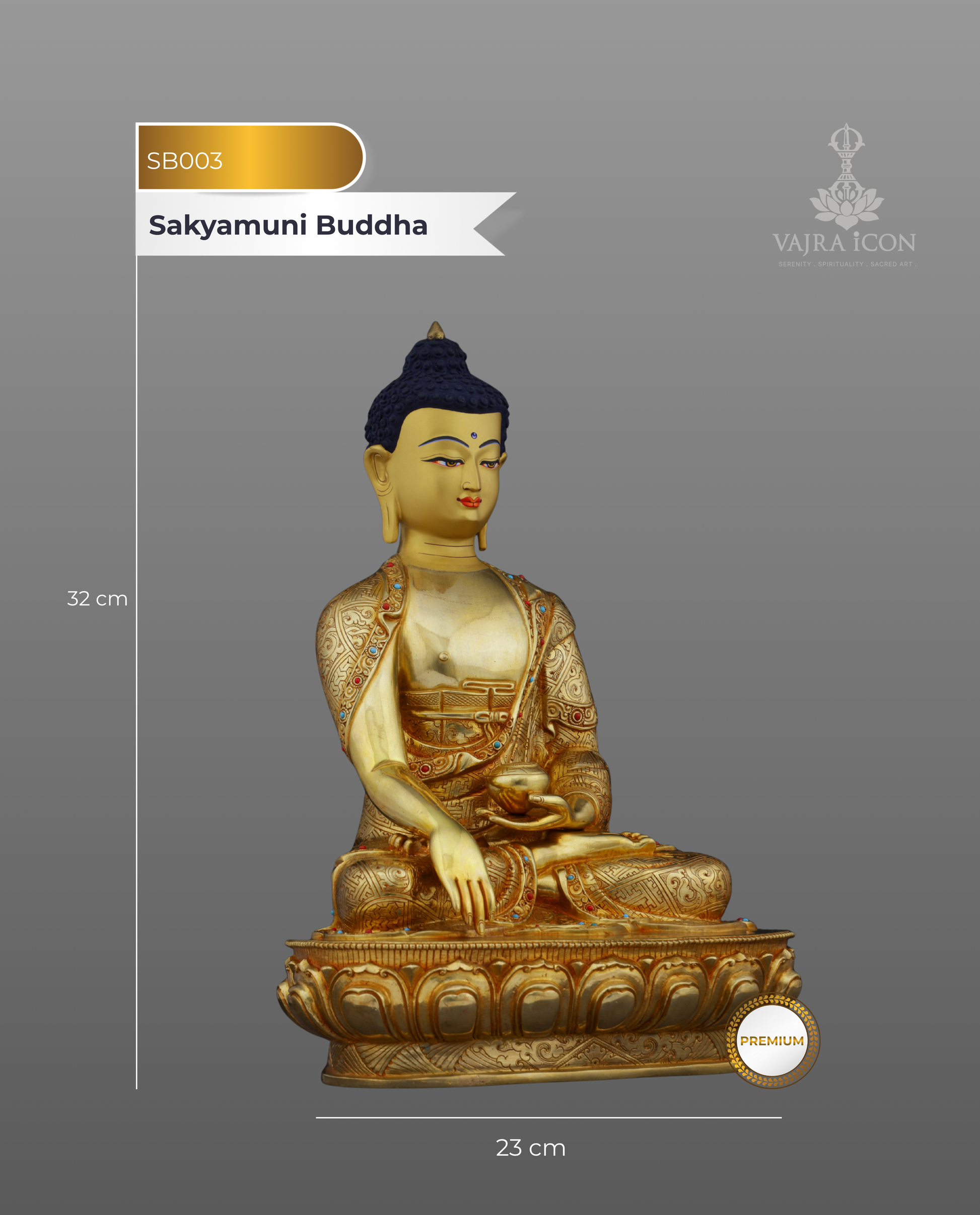 The Enlightened One | Handcrafted Sakyamuni Buddha Statue - Authentic Handcrafted Statue