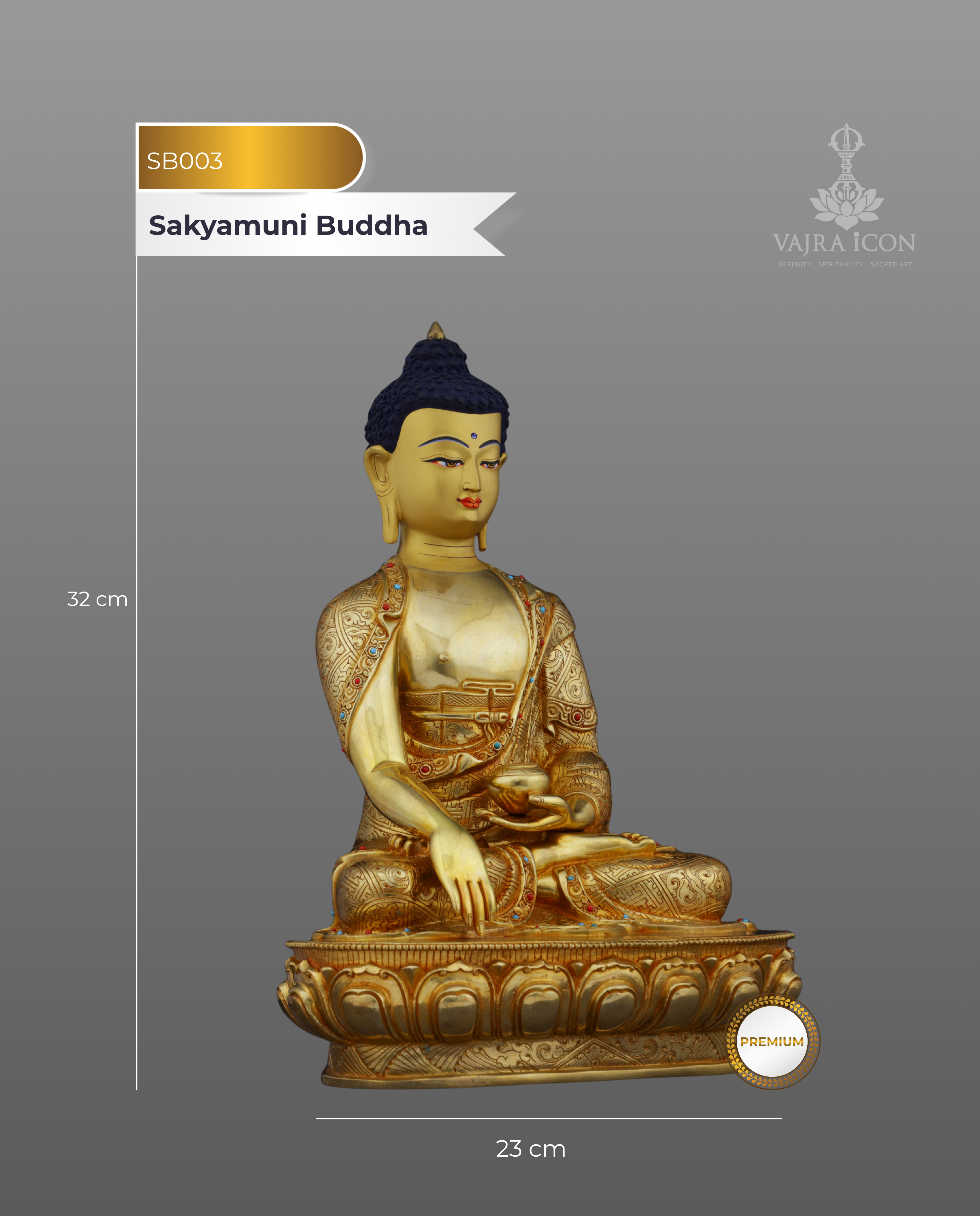 The Enlightened One | Handcrafted Sakyamuni Buddha Statue