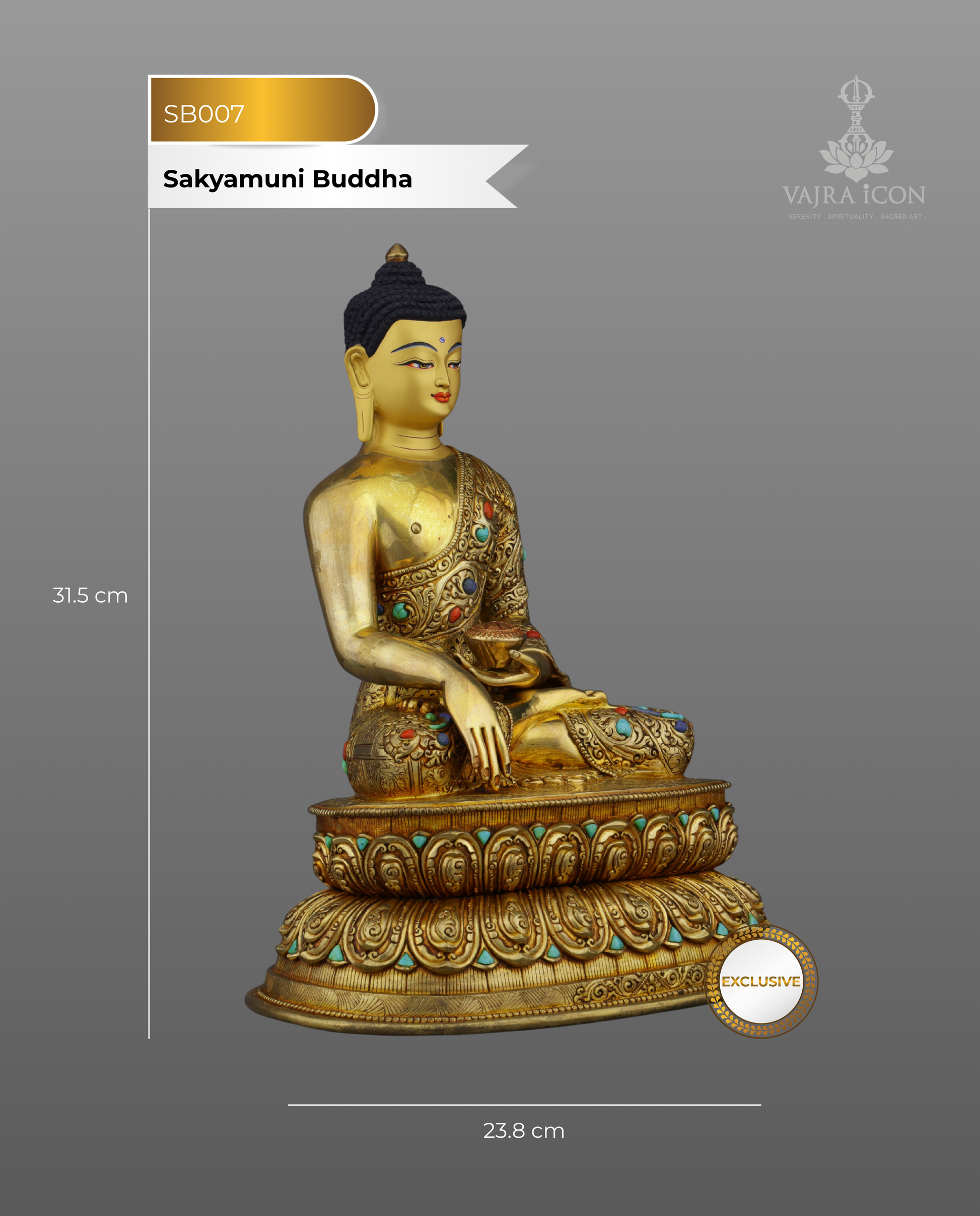Handcrafted Sakyamuni Buddha Statue | A Masterpiece of Nepalese Artistry - Authentic Handcrafted Statue