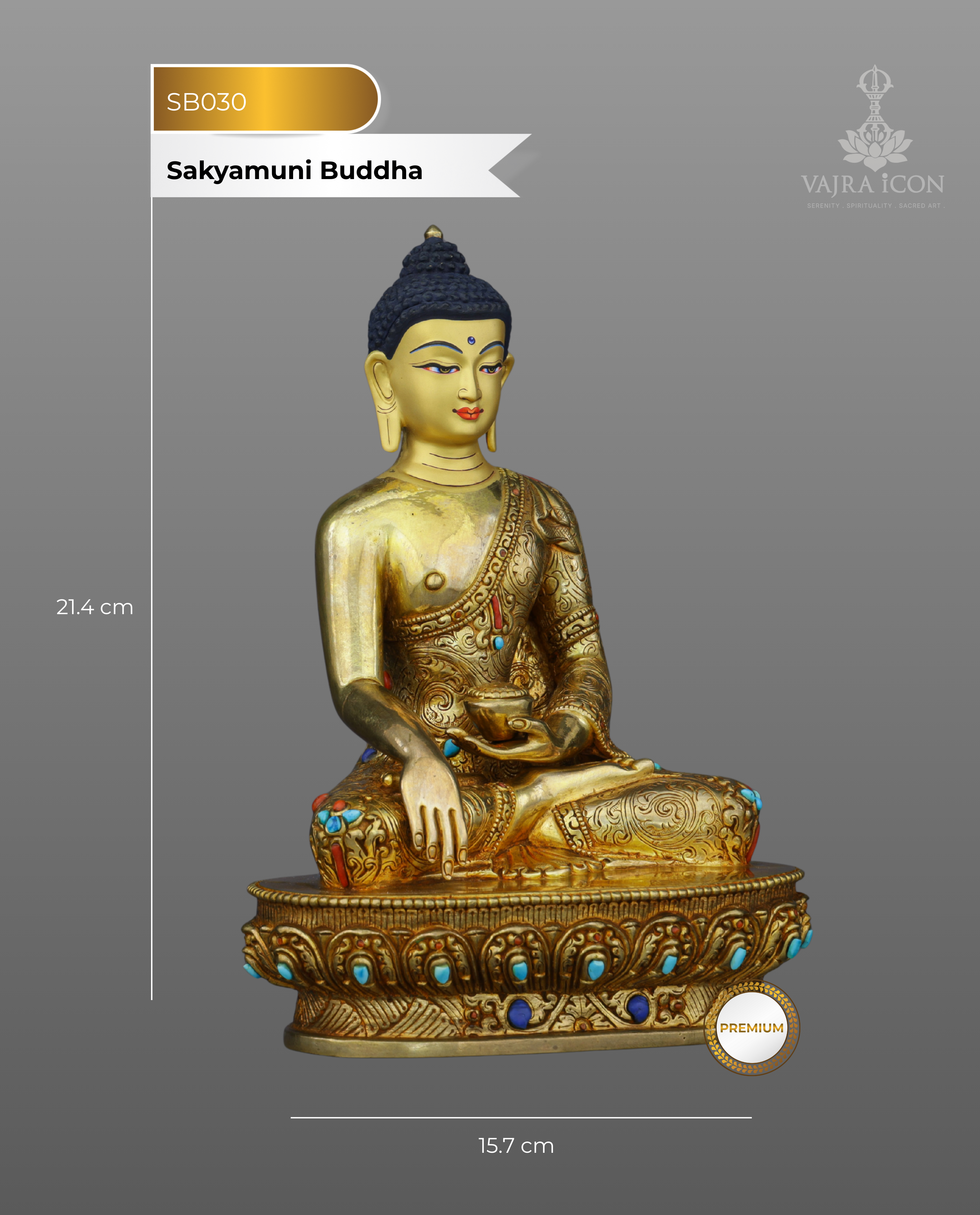 Radiant Tranquility | Handcrafted Sakyamuni Buddha Statue