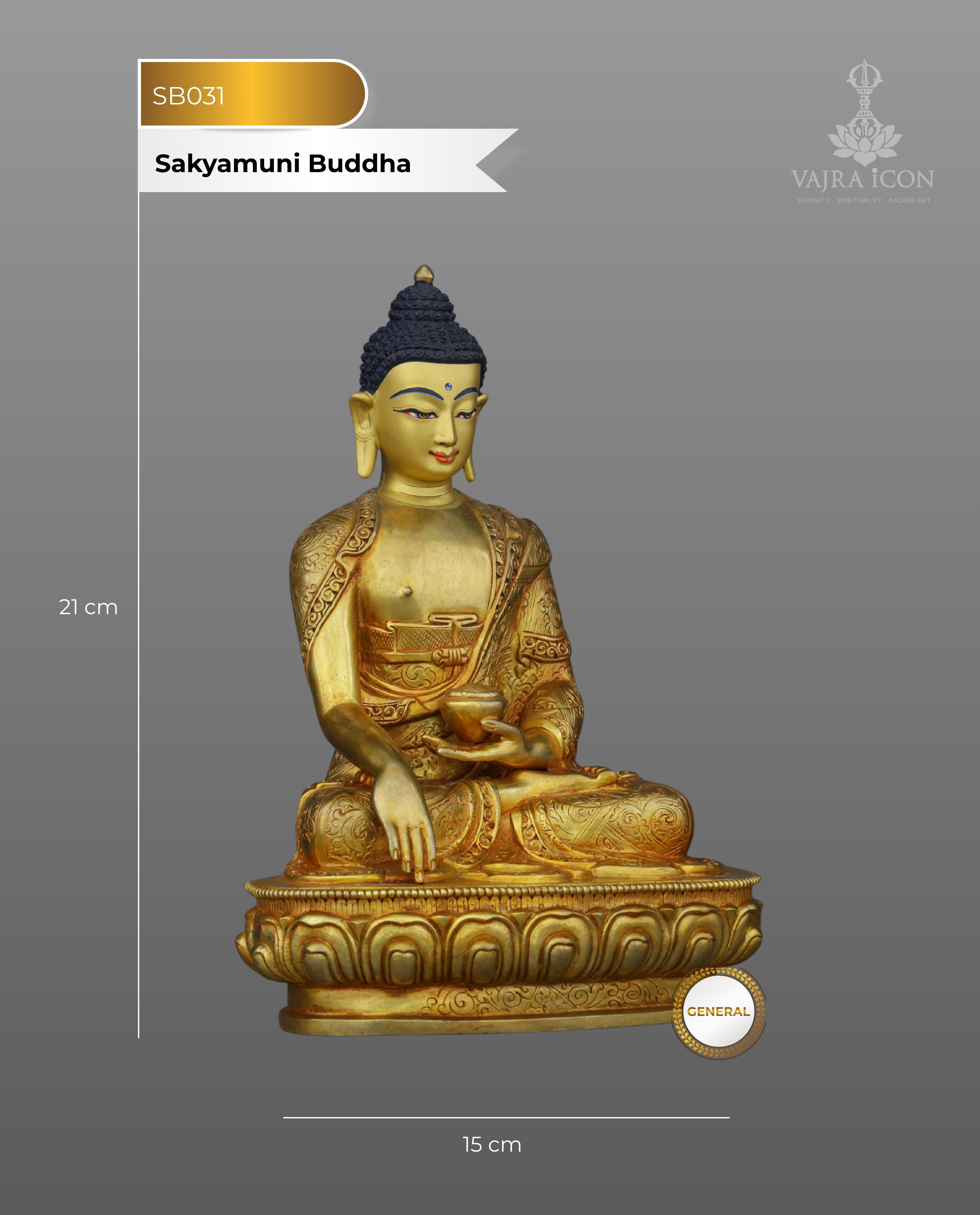 Timeless Grace | Handcrafted Sakyamuni Buddha Statue