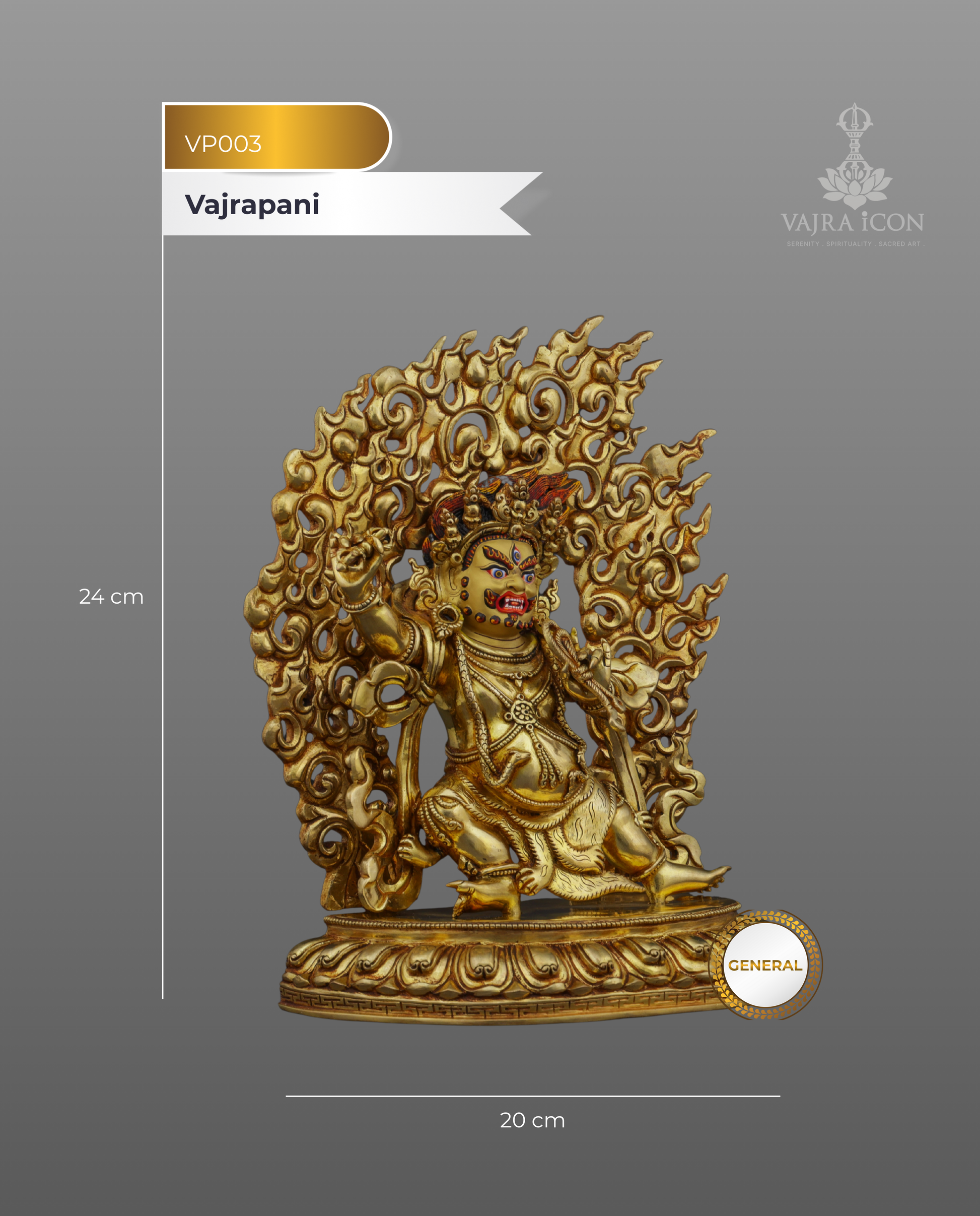 The Divine Guardian | Nepalese Handmade Vajrapani Statue - Authentic Handcrafted Statue
