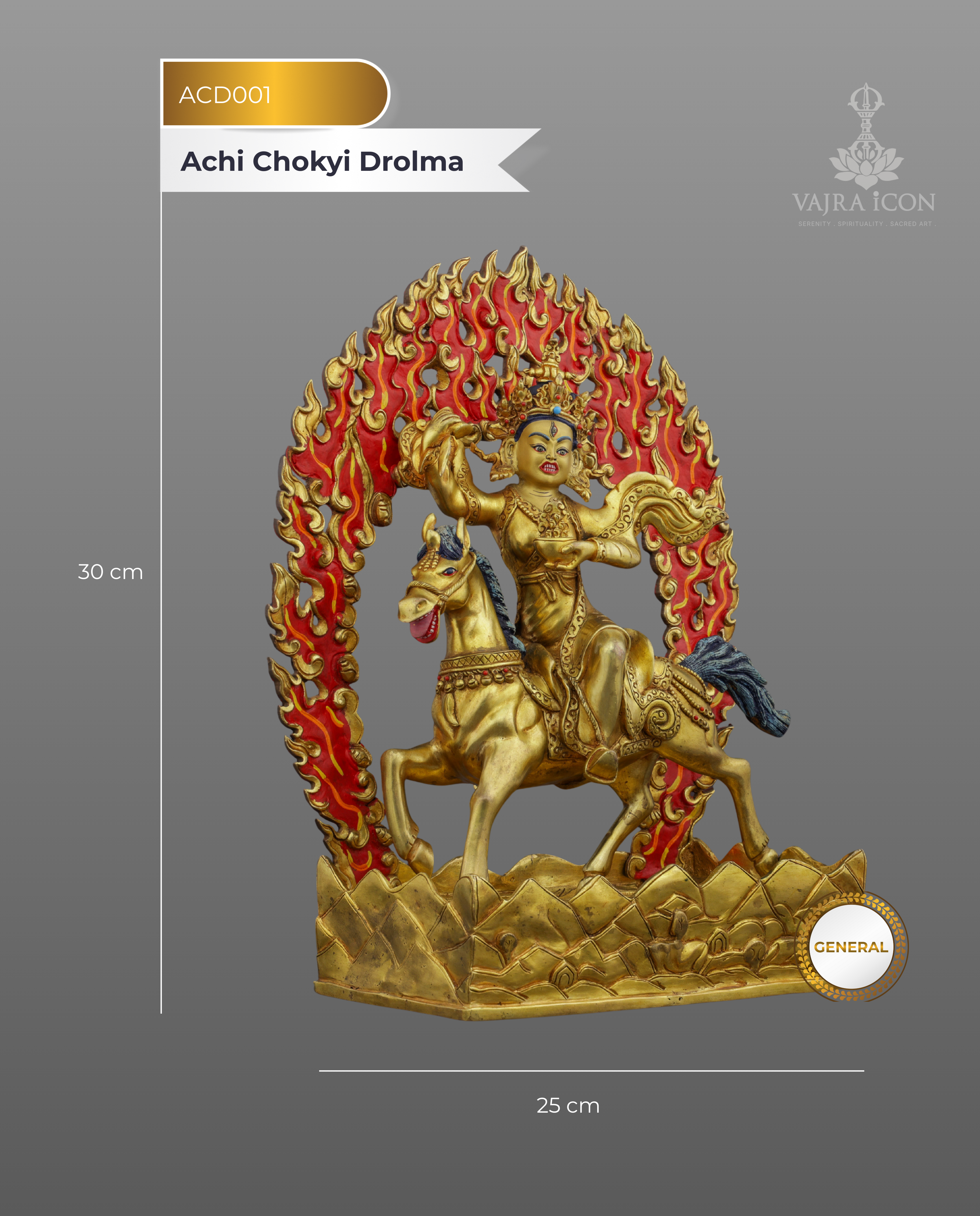 The Divine Protector | Handcrafted Achi Chokyi Drolma Statue