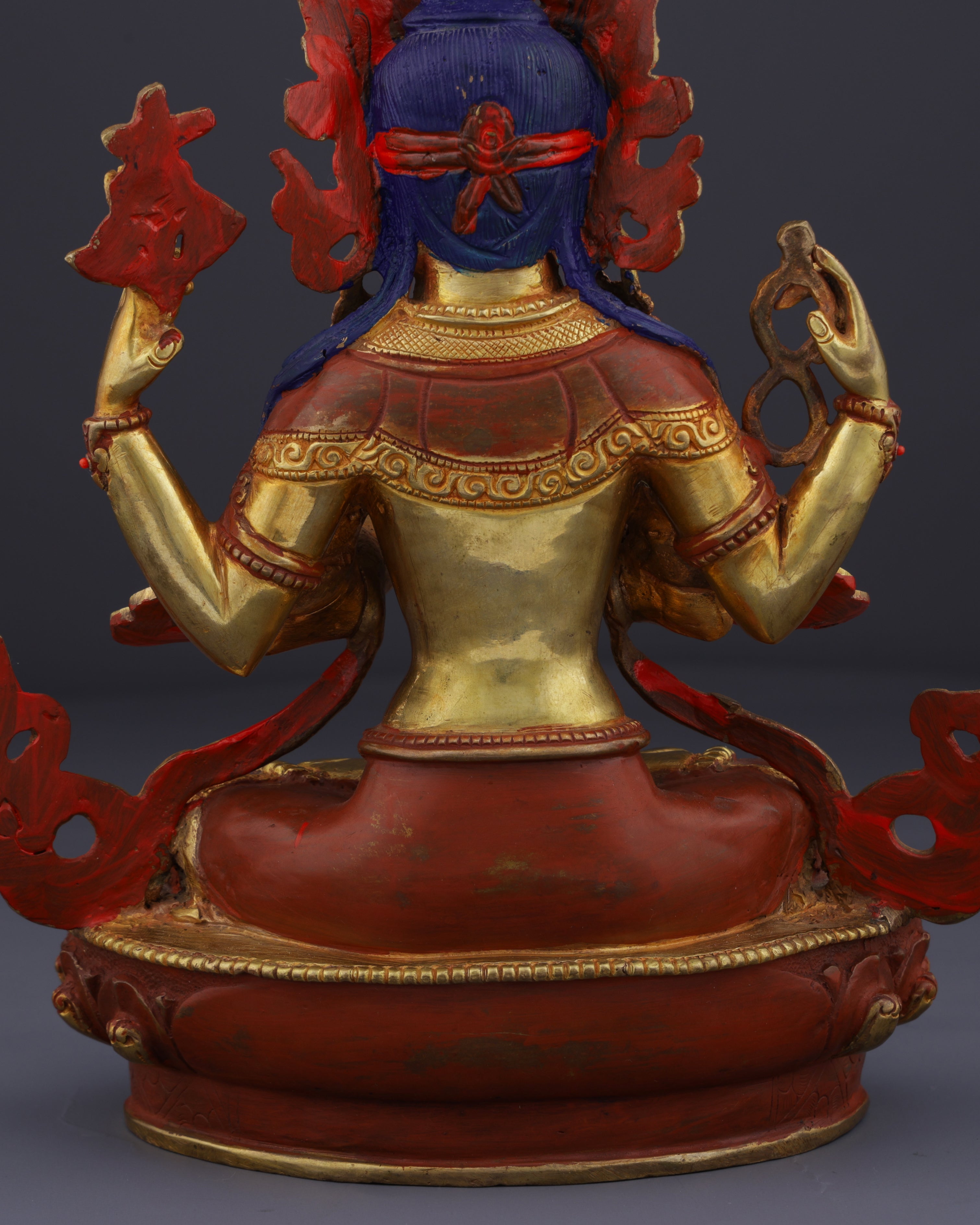Divine Compassion | Handcrafted Nepalese Chengresi Statue