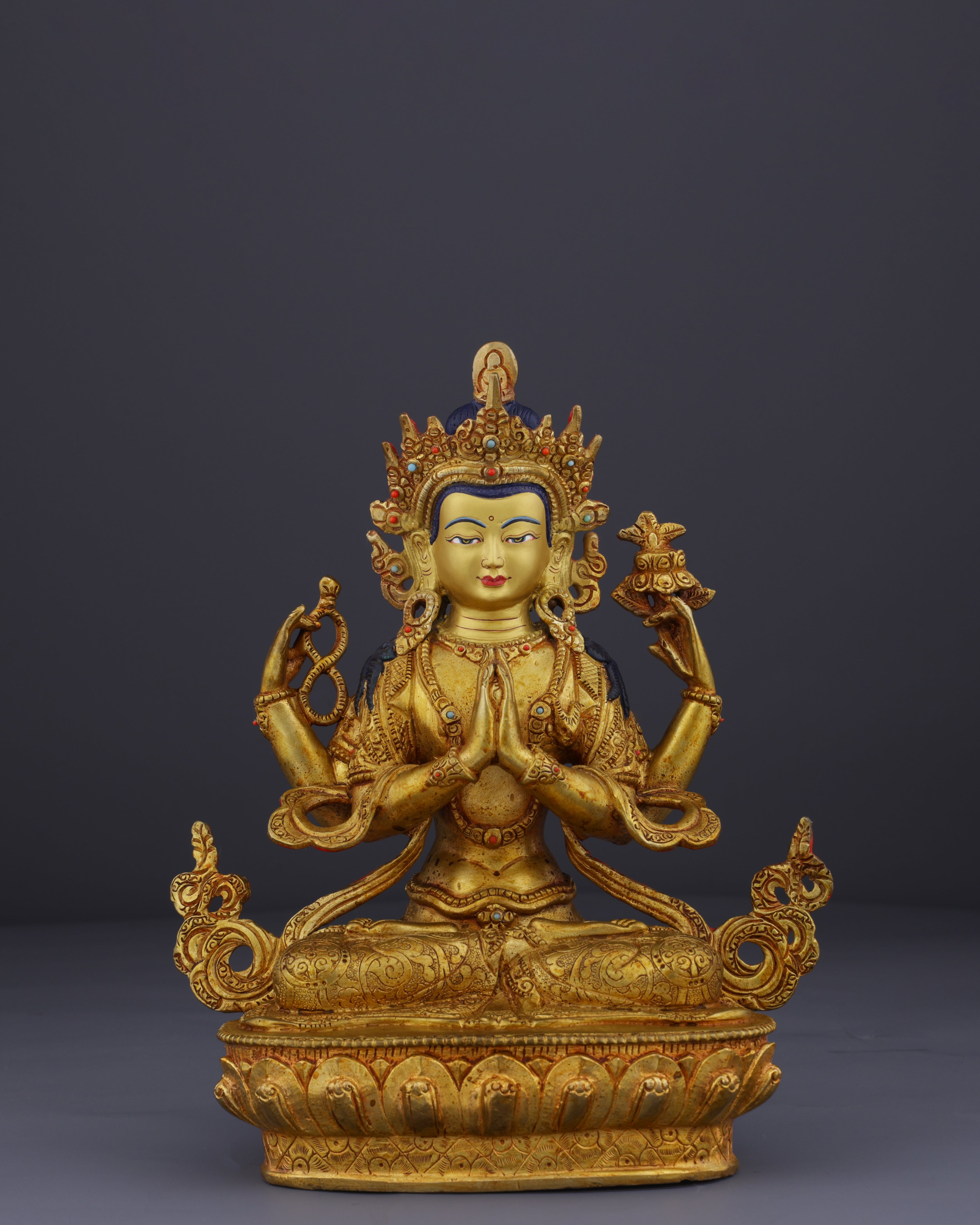 Radiant Compassion | Exquisite Nepalese Chengresi Masterpiece