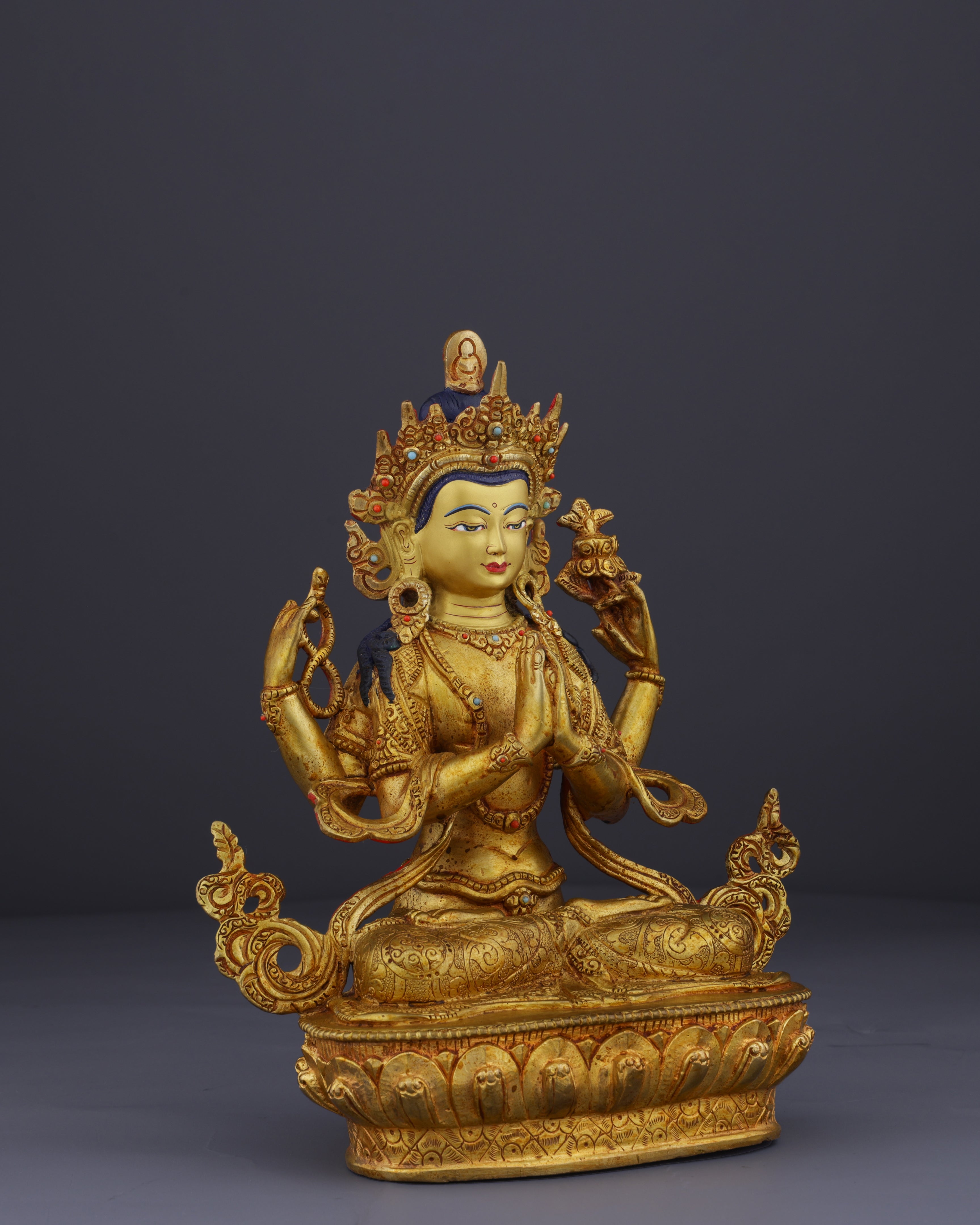 Radiant Compassion | Exquisite Nepalese Chengresi Masterpiece