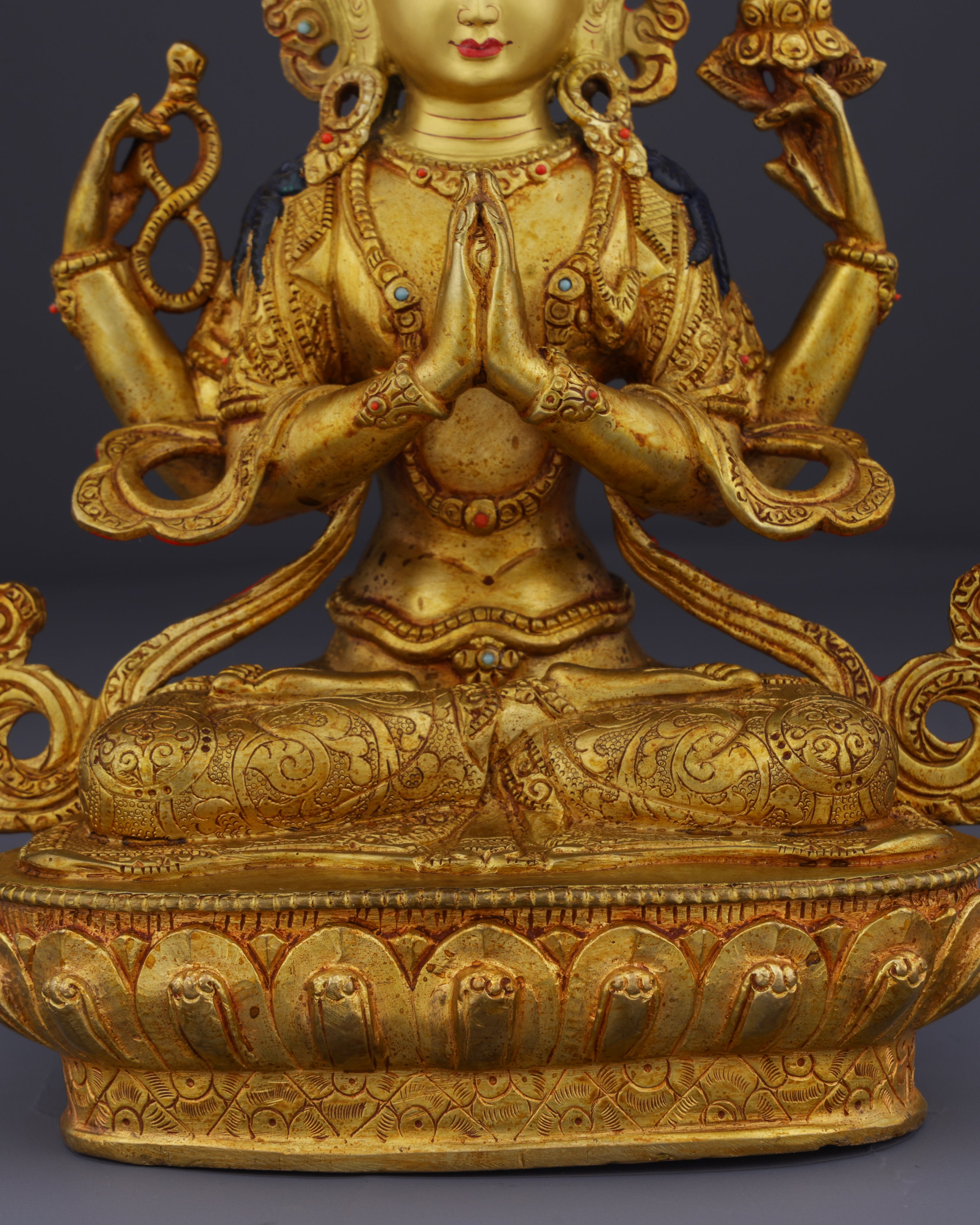 Radiant Compassion | Exquisite Nepalese Chengresi Masterpiece