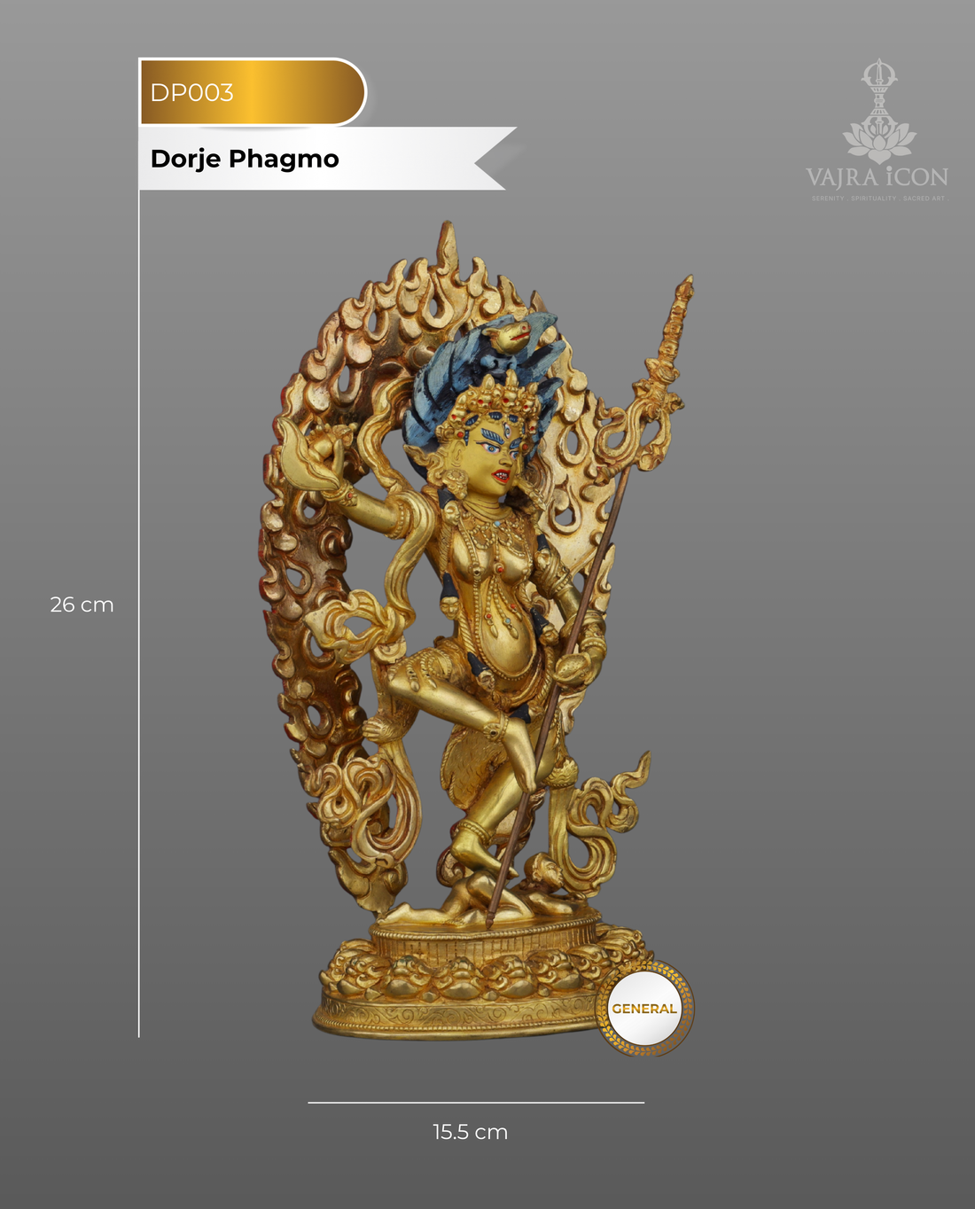 Dorje Phagmo | The Diamond Sow - Sacred Tibetan Buddhist Deity Statue