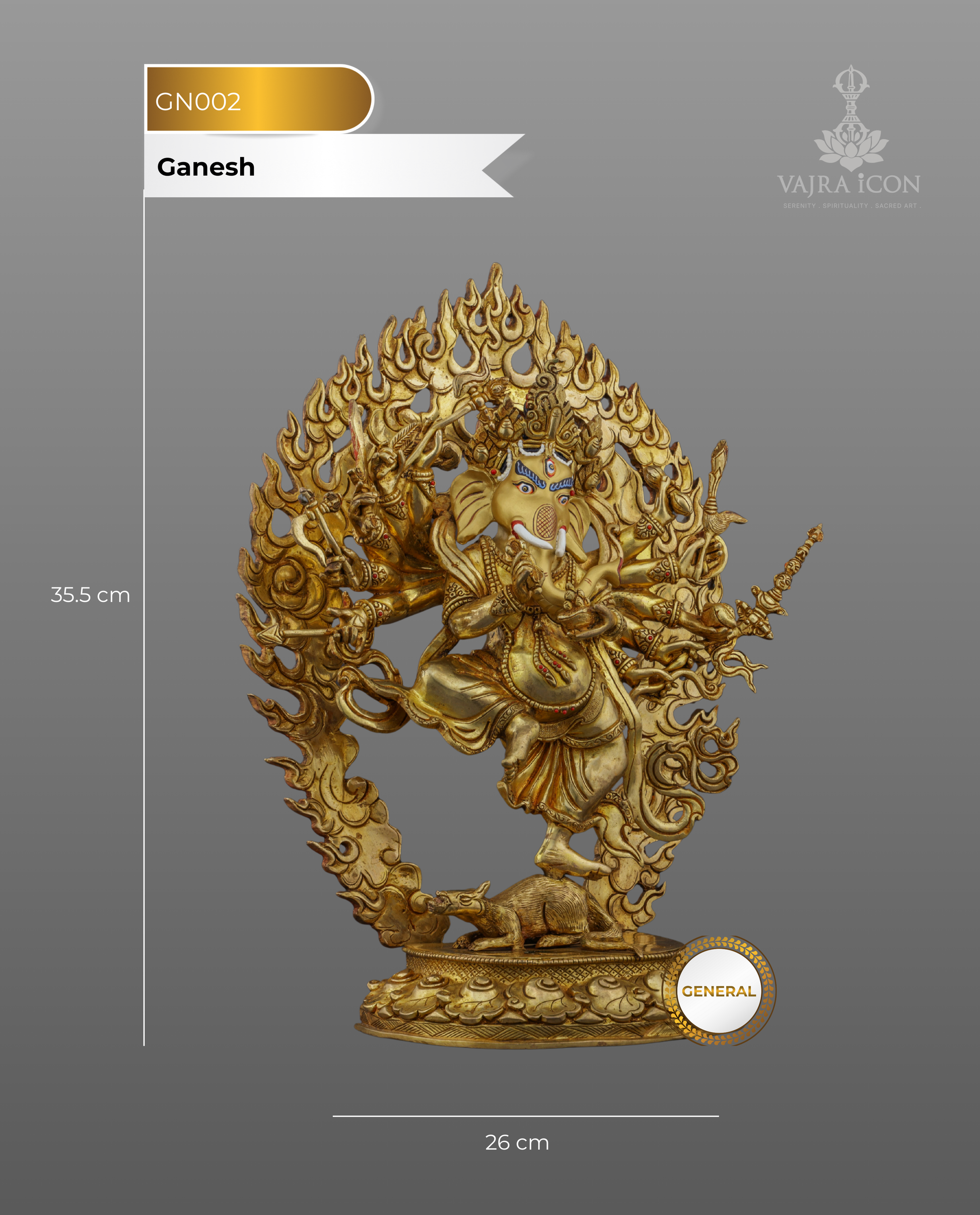 The Divine Remover of Obstacles | Magnificent Nepalese Dancing Ganesh Statue - Authentic Handcrafted Statue