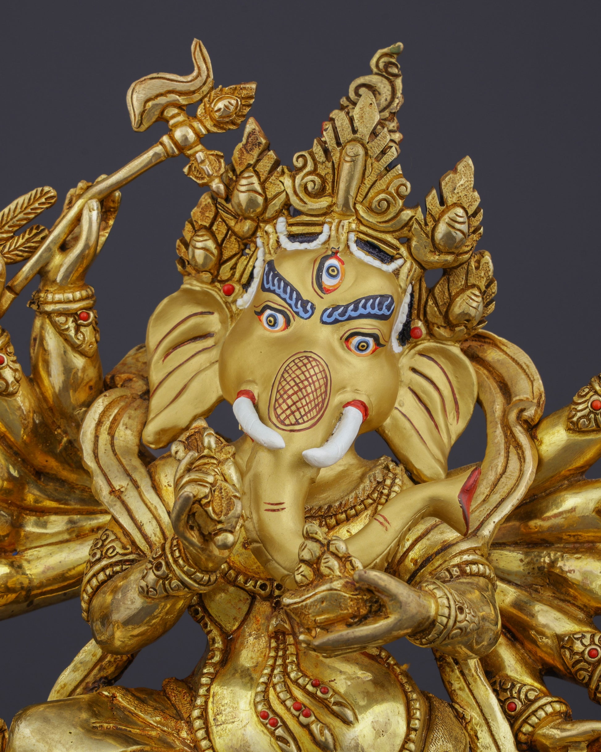 The Divine Remover of Obstacles | Magnificent Nepalese Dancing Ganesh Statue - Authentic Handcrafted Statue