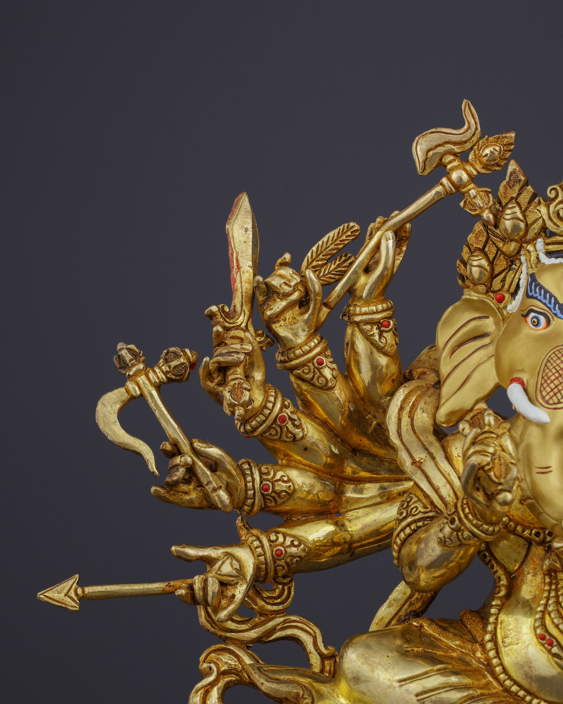 The Divine Remover of Obstacles | Magnificent Nepalese Dancing Ganesh Statue - Authentic Handcrafted Statue