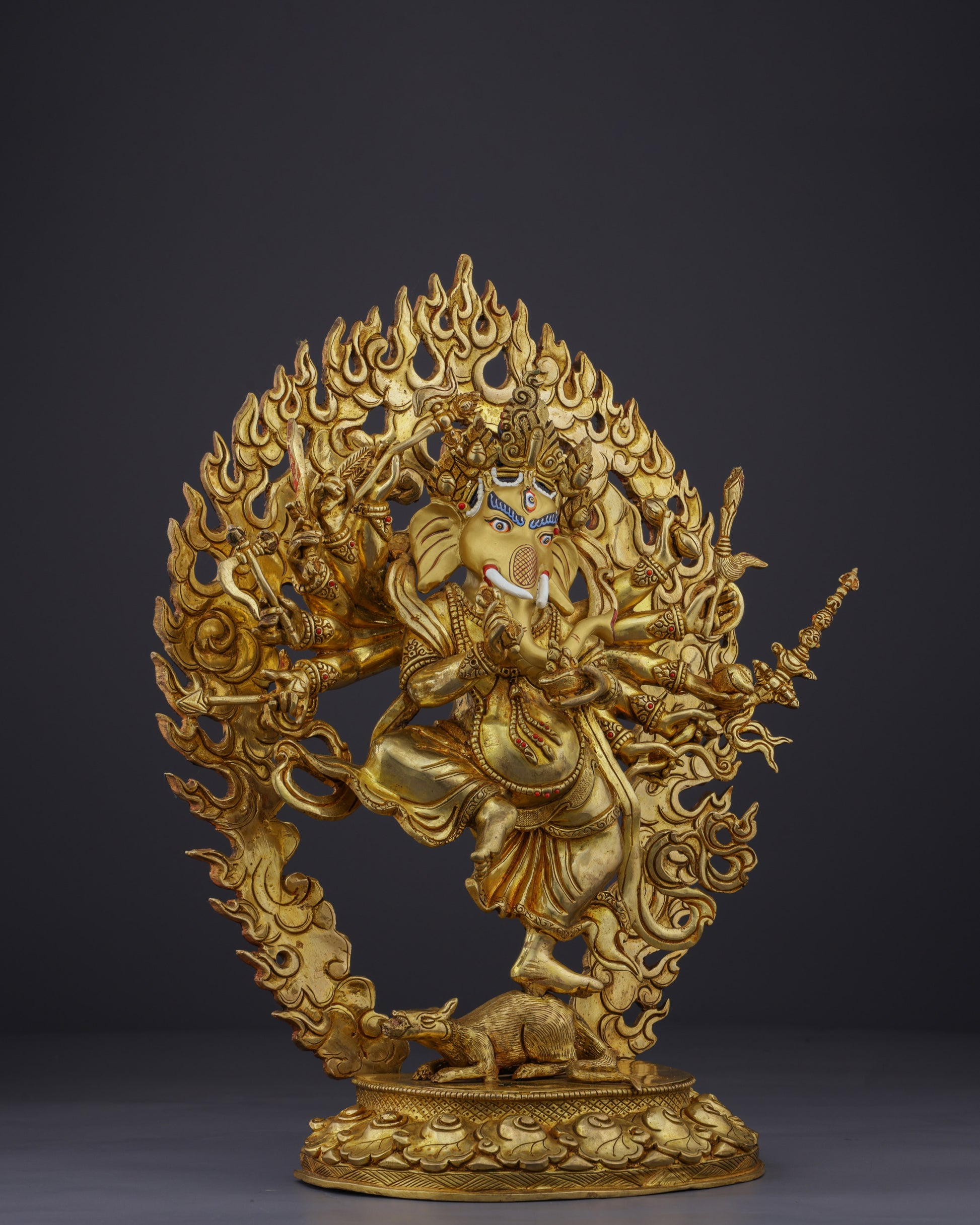 The Divine Remover of Obstacles | Magnificent Nepalese Dancing Ganesh Statue - Authentic Handcrafted Statue
