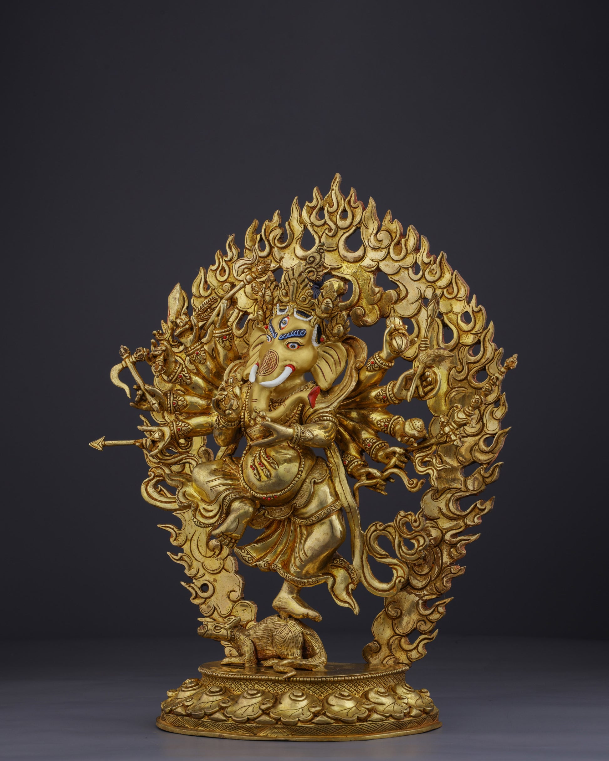 The Divine Remover of Obstacles | Magnificent Nepalese Dancing Ganesh Statue - Authentic Handcrafted Statue