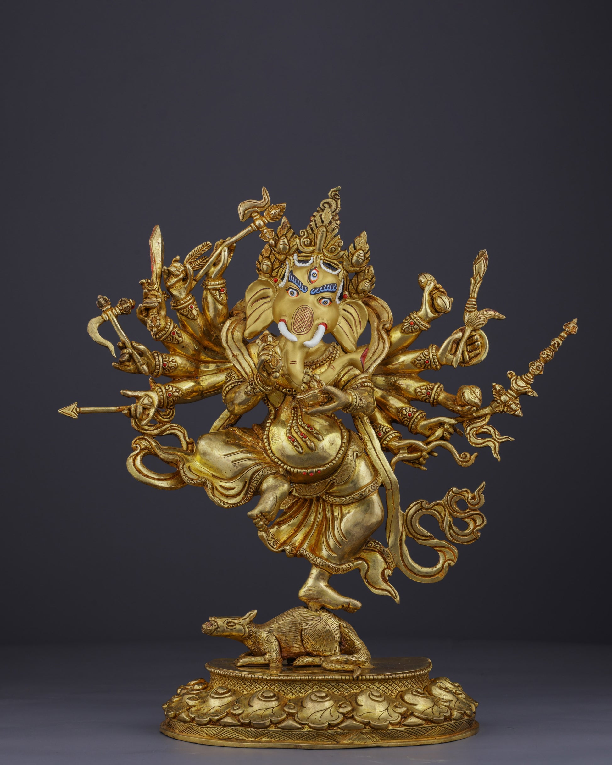 The Divine Remover of Obstacles | Magnificent Nepalese Dancing Ganesh Statue - Authentic Handcrafted Statue