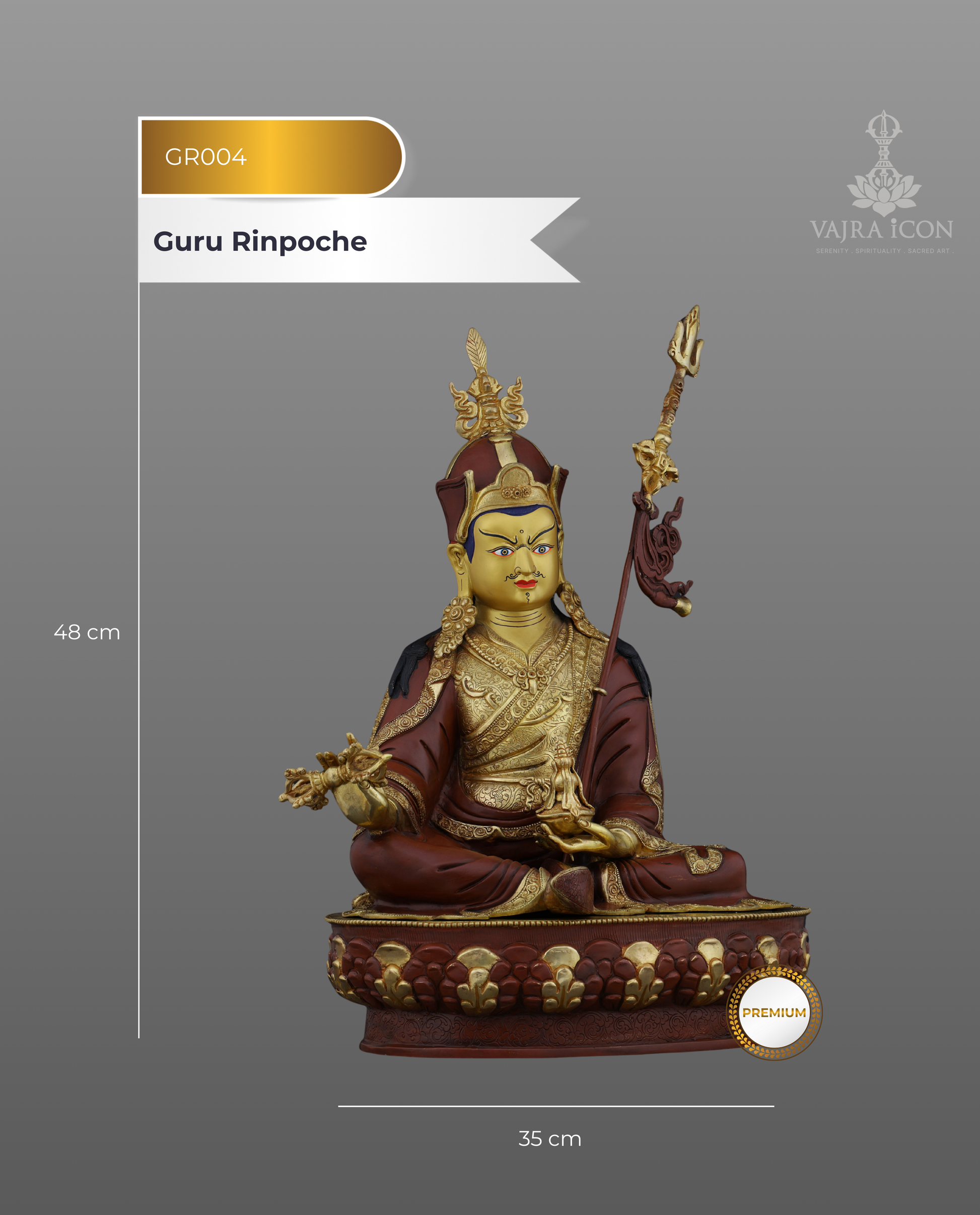 The Second Buddha | Nepalese Handmade Guru Rinpoche Statue - Authentic Handcrafted Statue