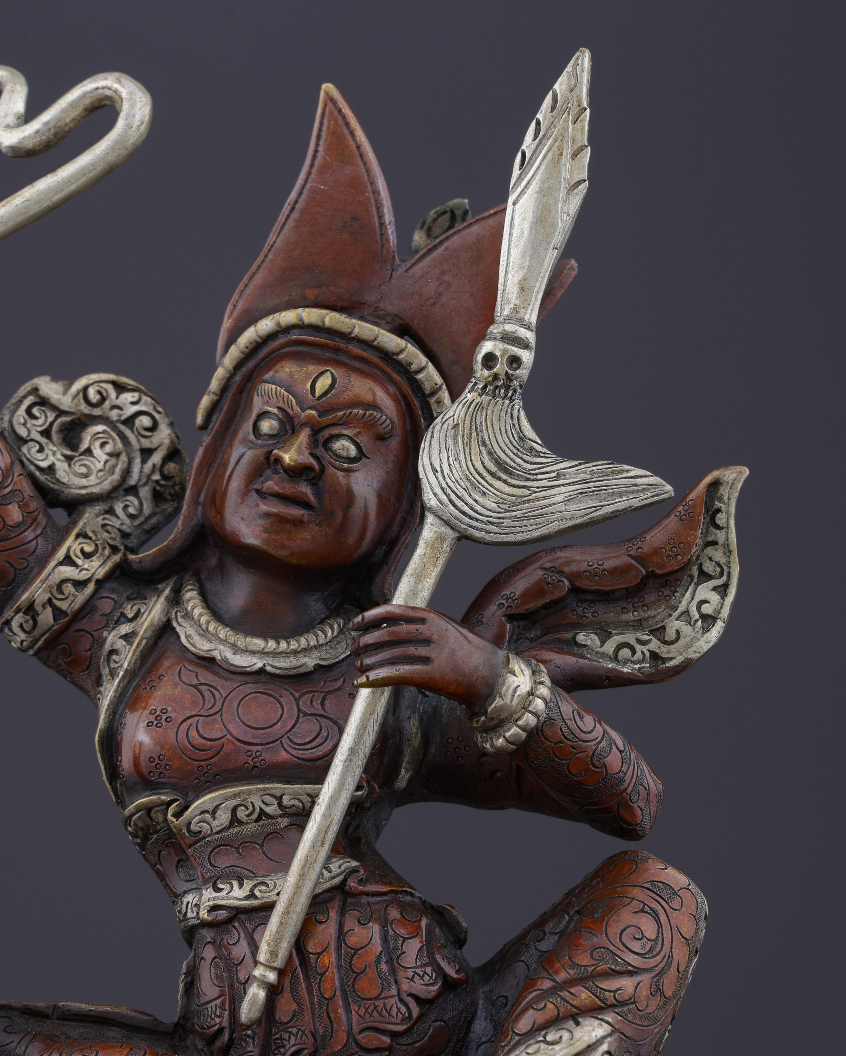 Legendary Protector of Tibet | Handcrafted Nepalese Oxidized King Gesar Statue