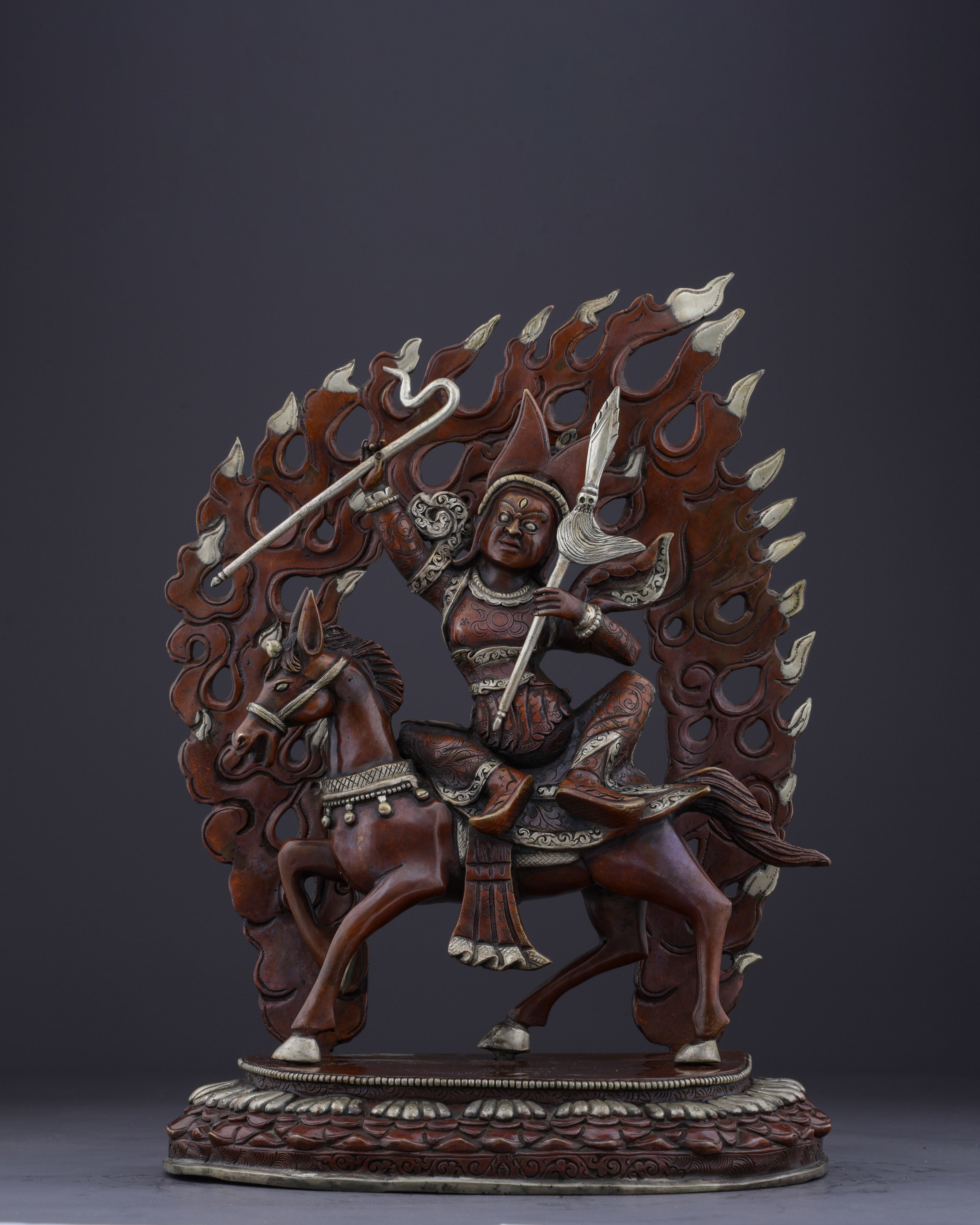Legendary Protector of Tibet | Handcrafted Nepalese Oxidized King Gesar Statue