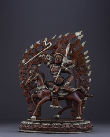 Legendary Protector of Tibet | Handcrafted Nepalese Oxidized King Gesar Statue