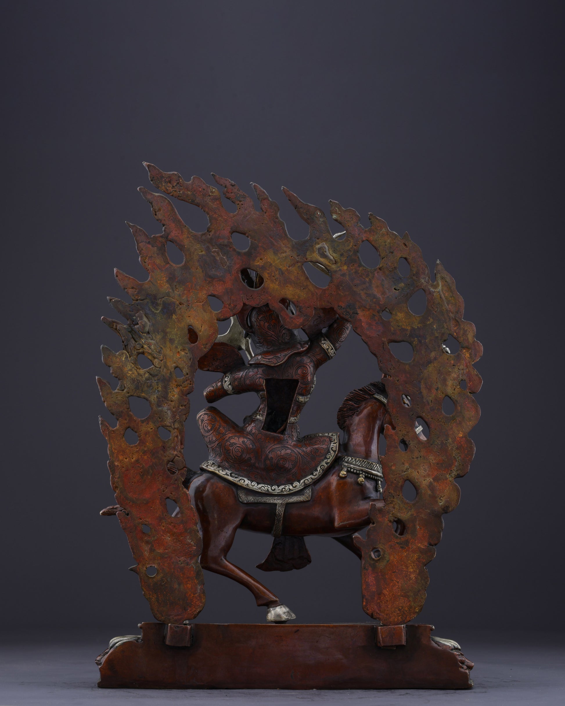 Legendary Protector of Tibet | Handcrafted Nepalese Oxidized King Gesar Statue - Authentic Handcrafted Statue