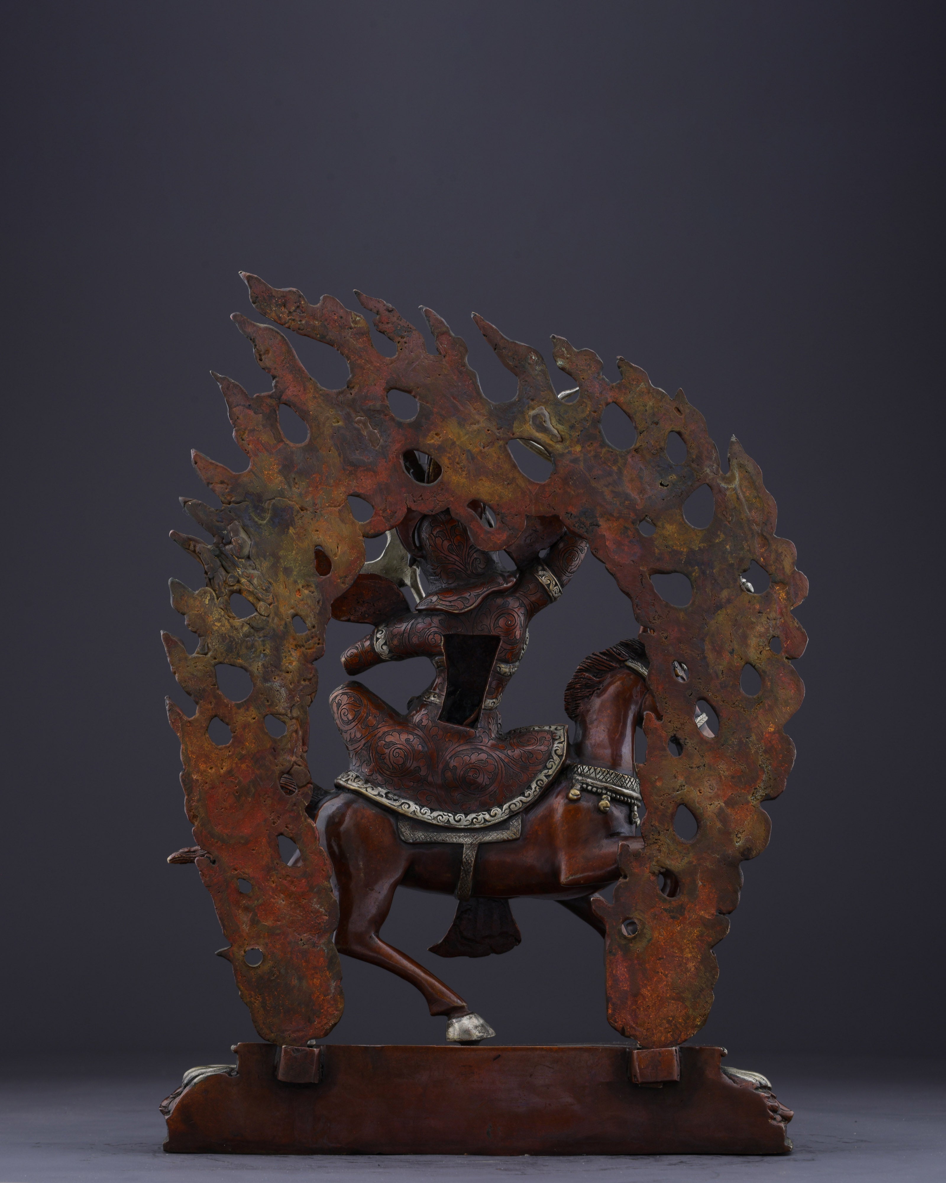 Legendary Protector of Tibet | Handcrafted Nepalese Oxidized King Gesar Statue