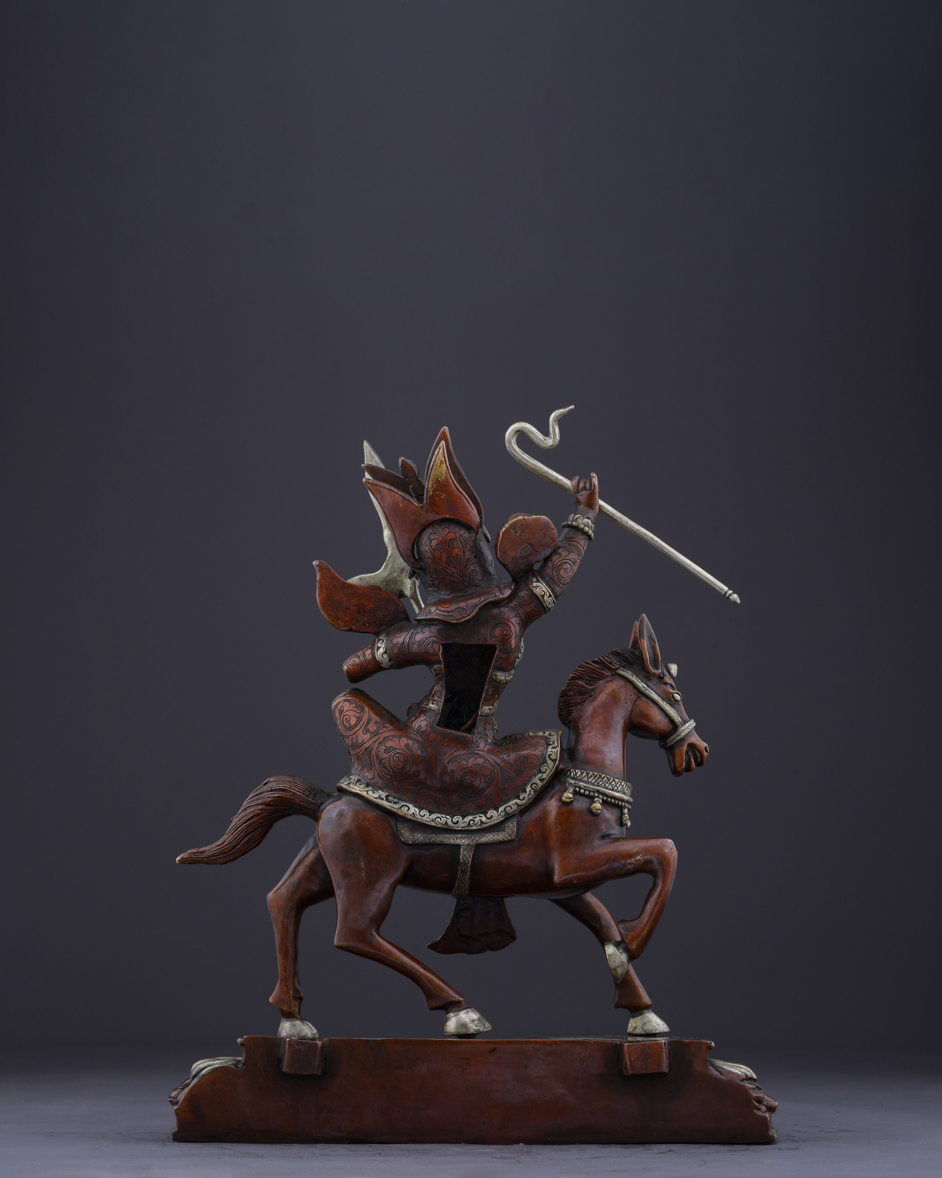 Legendary Protector of Tibet | Handcrafted Nepalese Oxidized King Gesar Statue