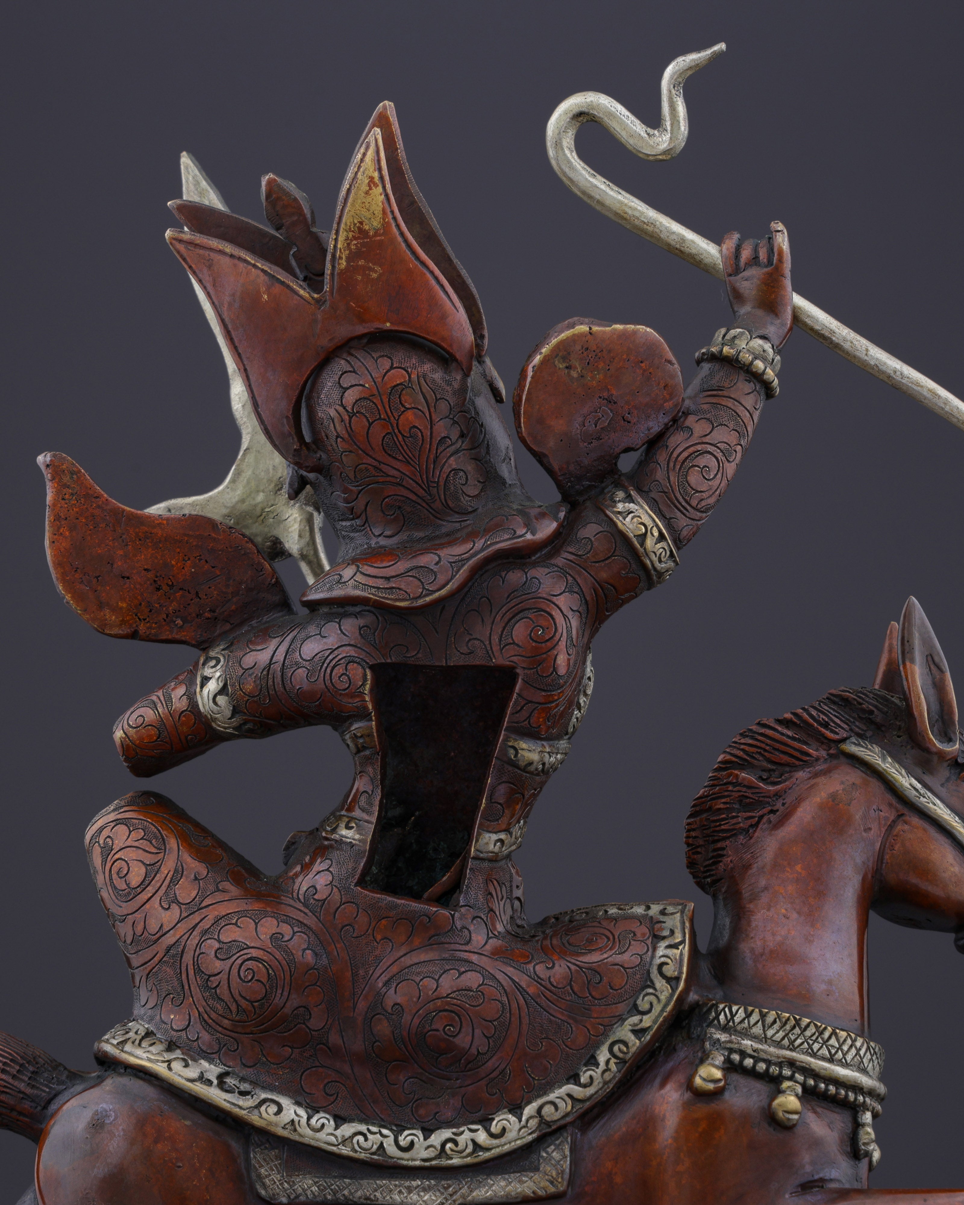 Legendary Protector of Tibet | Handcrafted Nepalese Oxidized King Gesar Statue