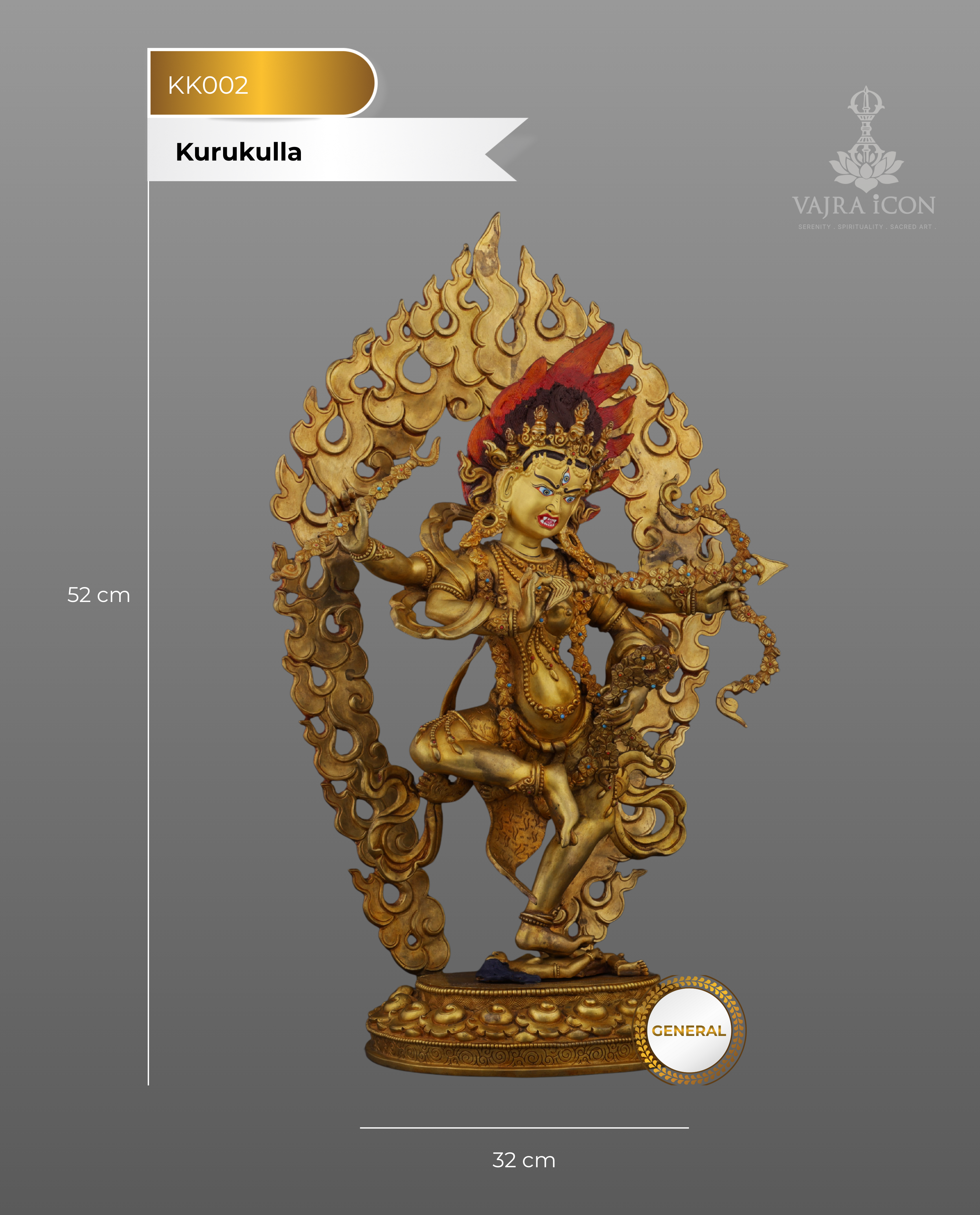 The Divine Dance of Love | Exquisite Nepalese Kurukulla Statue