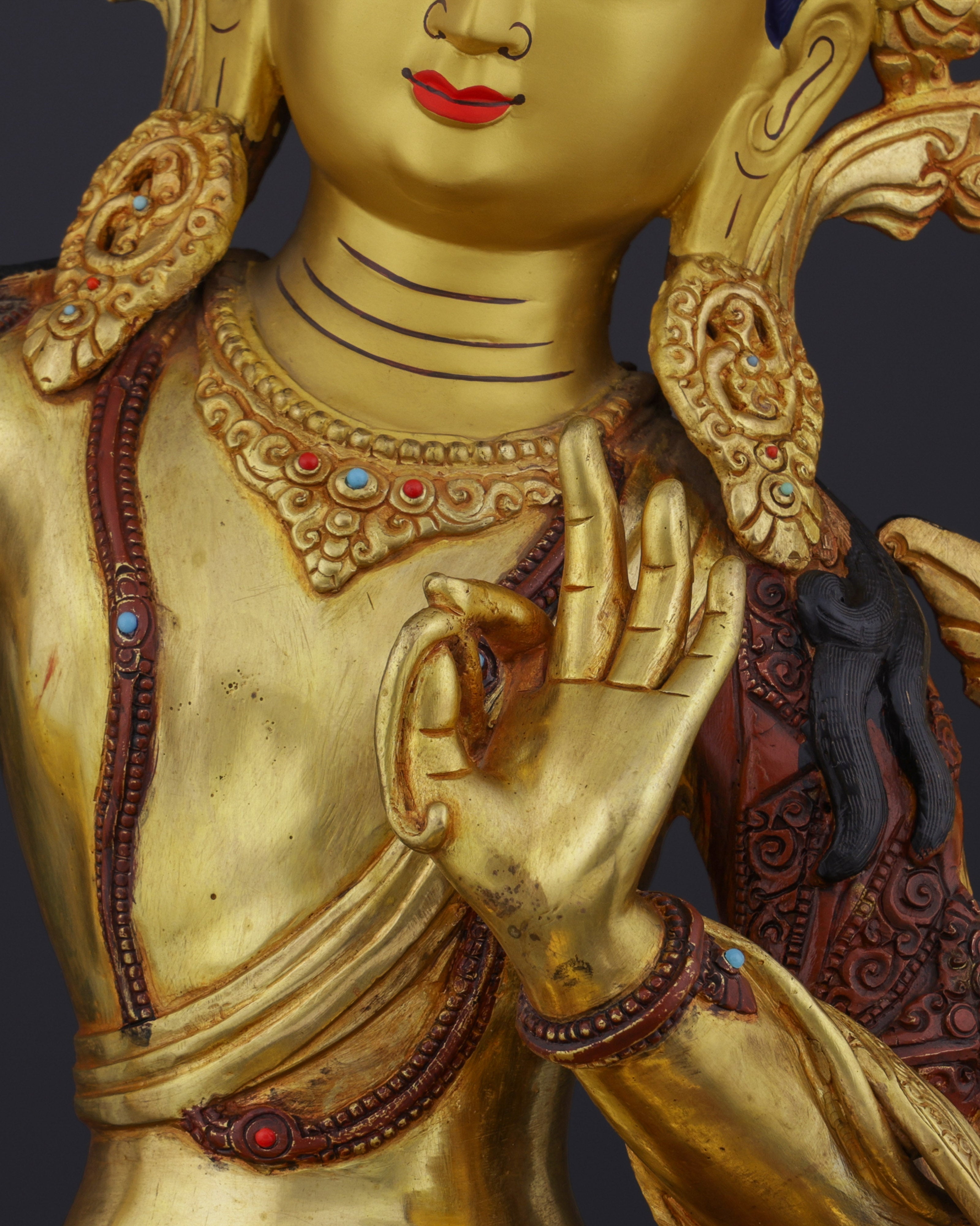 The Divine Wisdom of Manjushri | A Masterpiece of Nepalese Craftsmanship