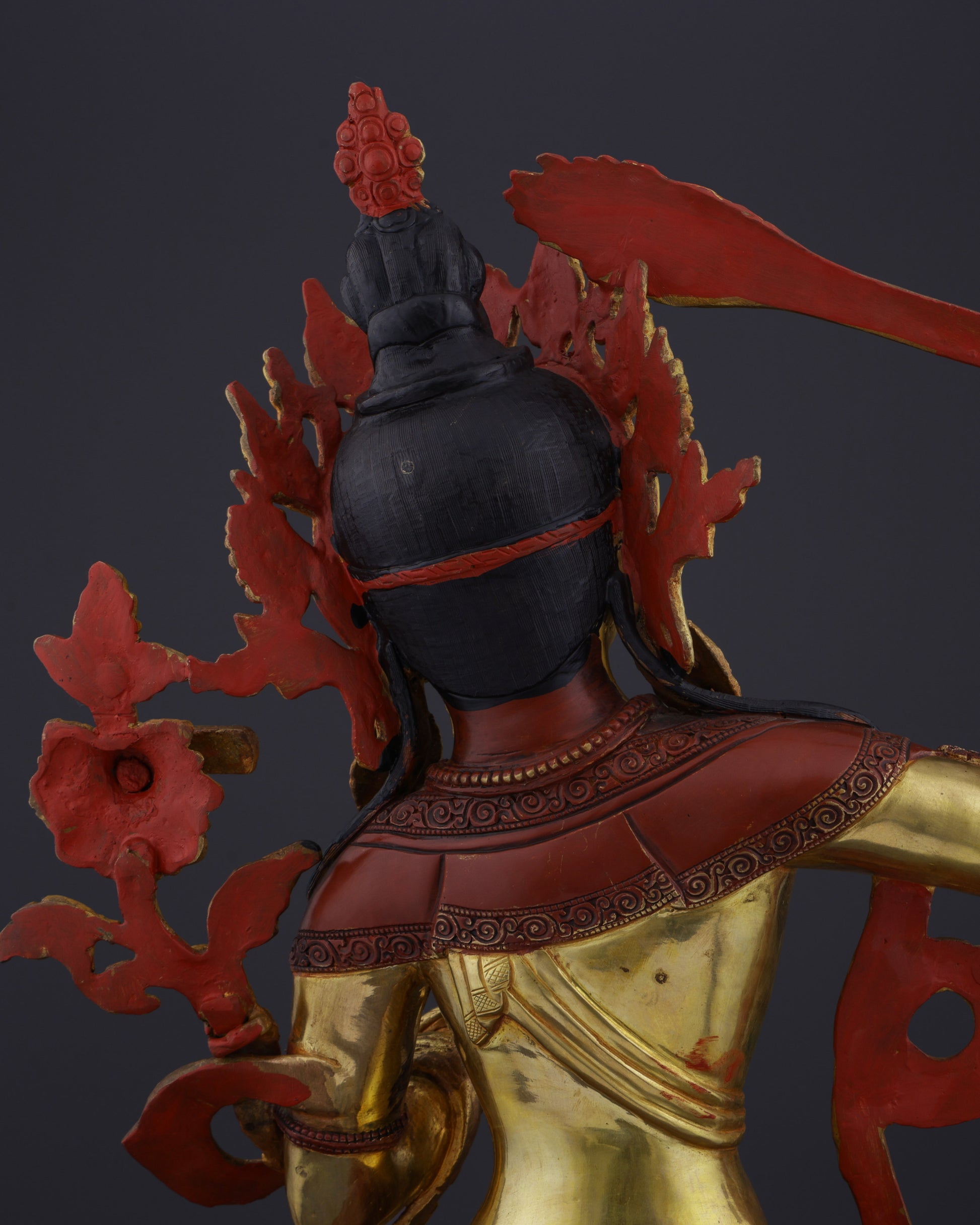 The Divine Wisdom of Manjushri | A Masterpiece of Nepalese Craftsmanship - Authentic Handcrafted Statue