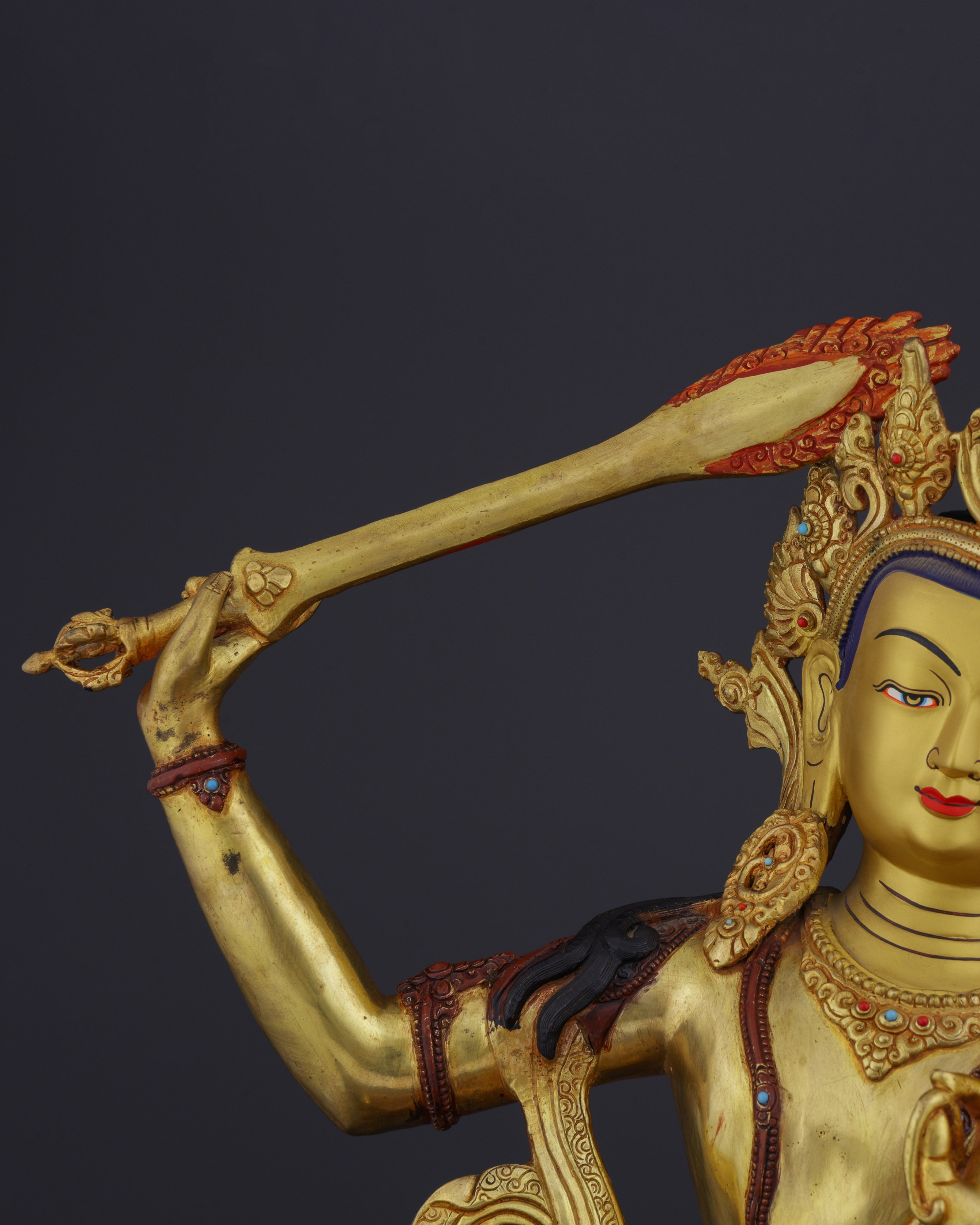 The Divine Wisdom of Manjushri | A Masterpiece of Nepalese Craftsmanship