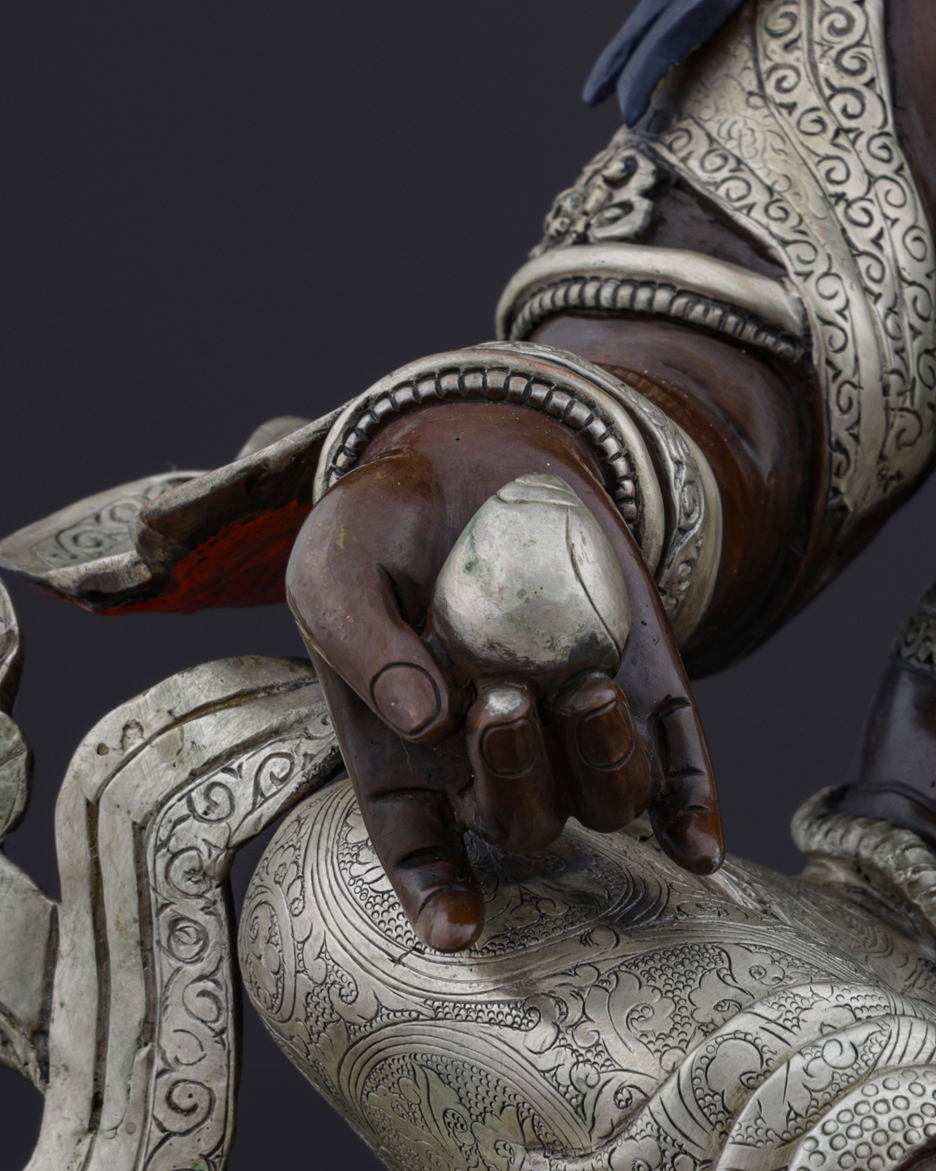 Sacred Guardian of Prosperity | Handcrafted Nepalese Oxidized Dzambhala Statue