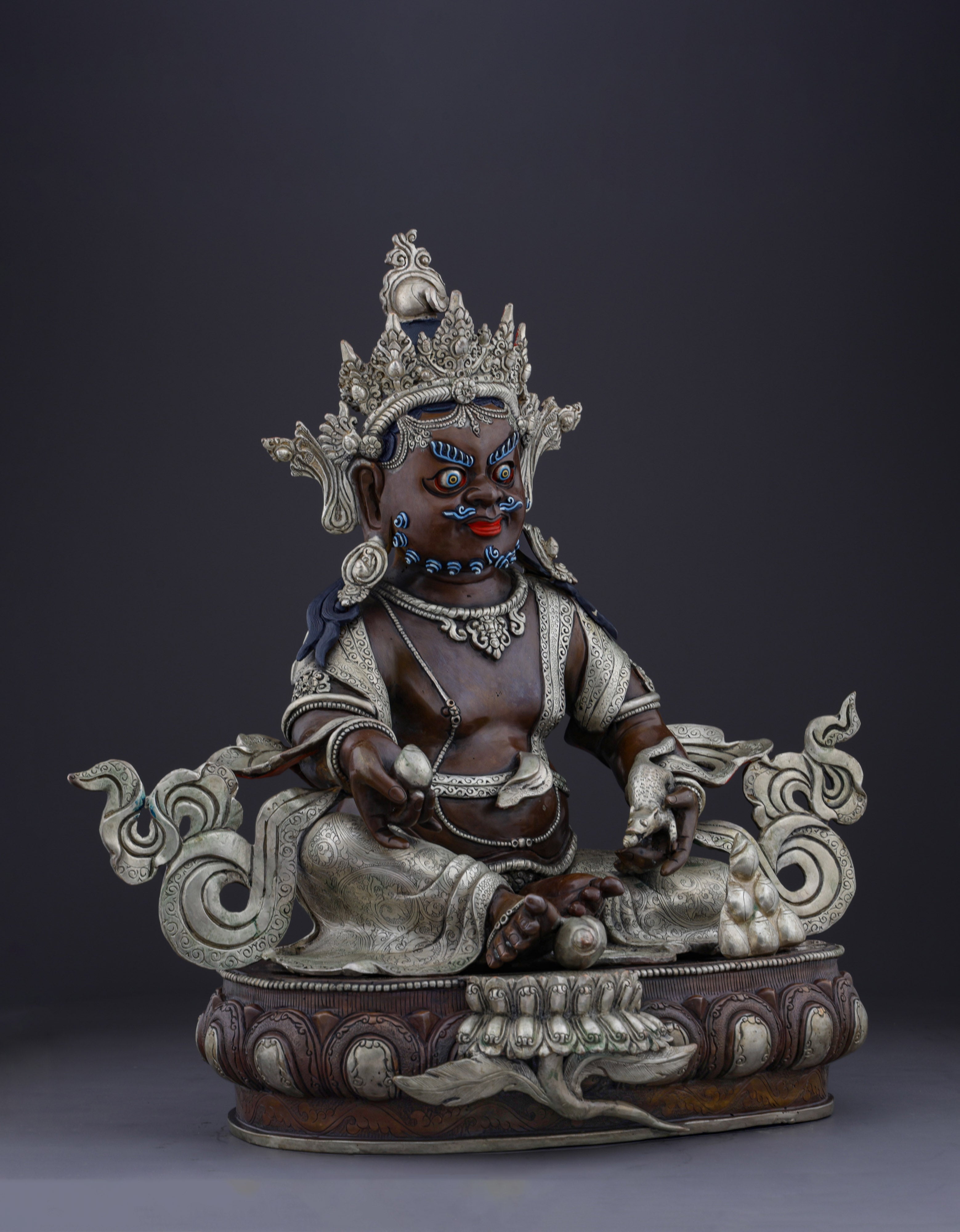 Sacred Guardian of Prosperity | Handcrafted Nepalese Oxidized Dzambhala Statue