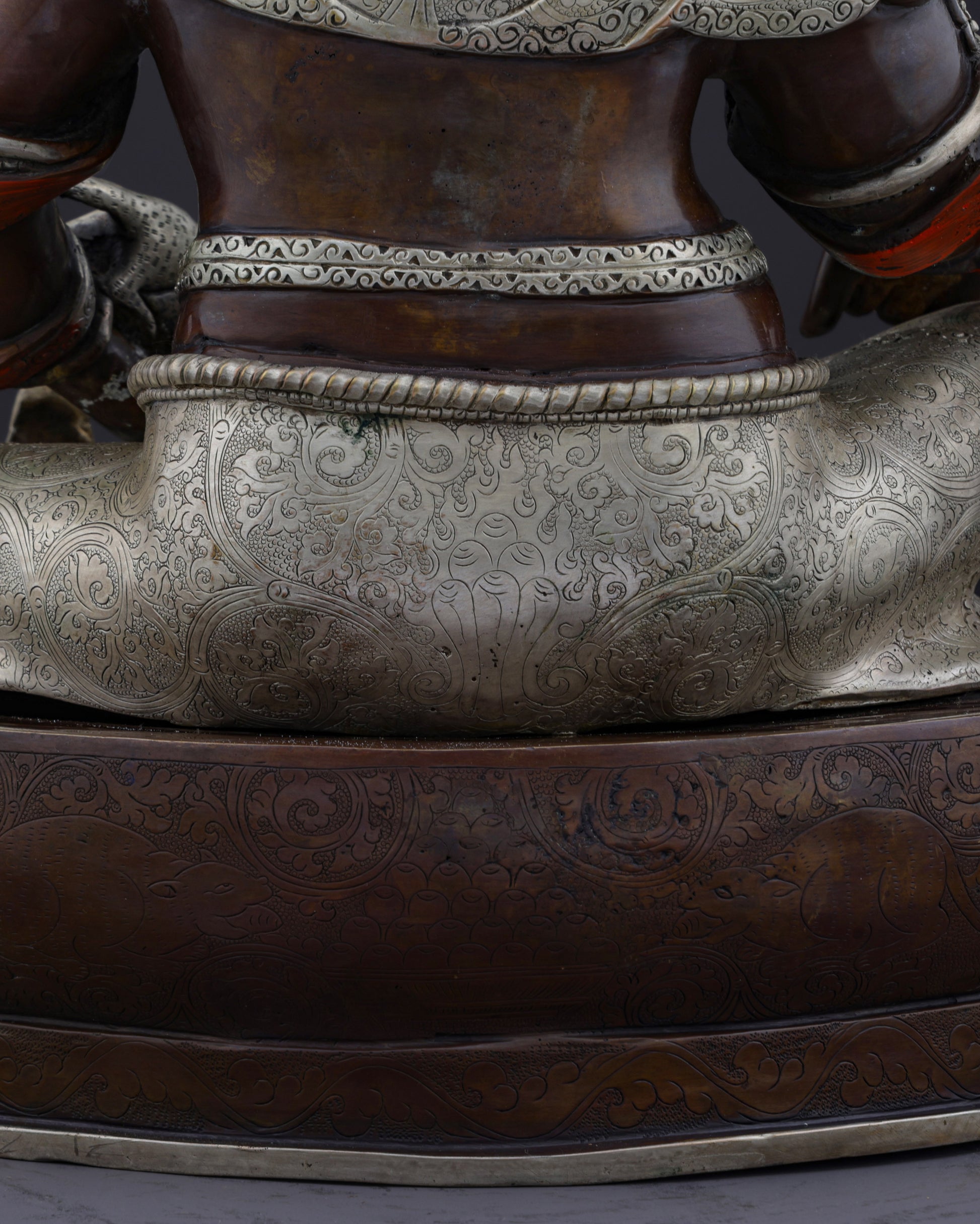 Sacred Guardian of Prosperity | Handcrafted Nepalese Oxidized Dzambhala Statue - Authentic Handcrafted Statue