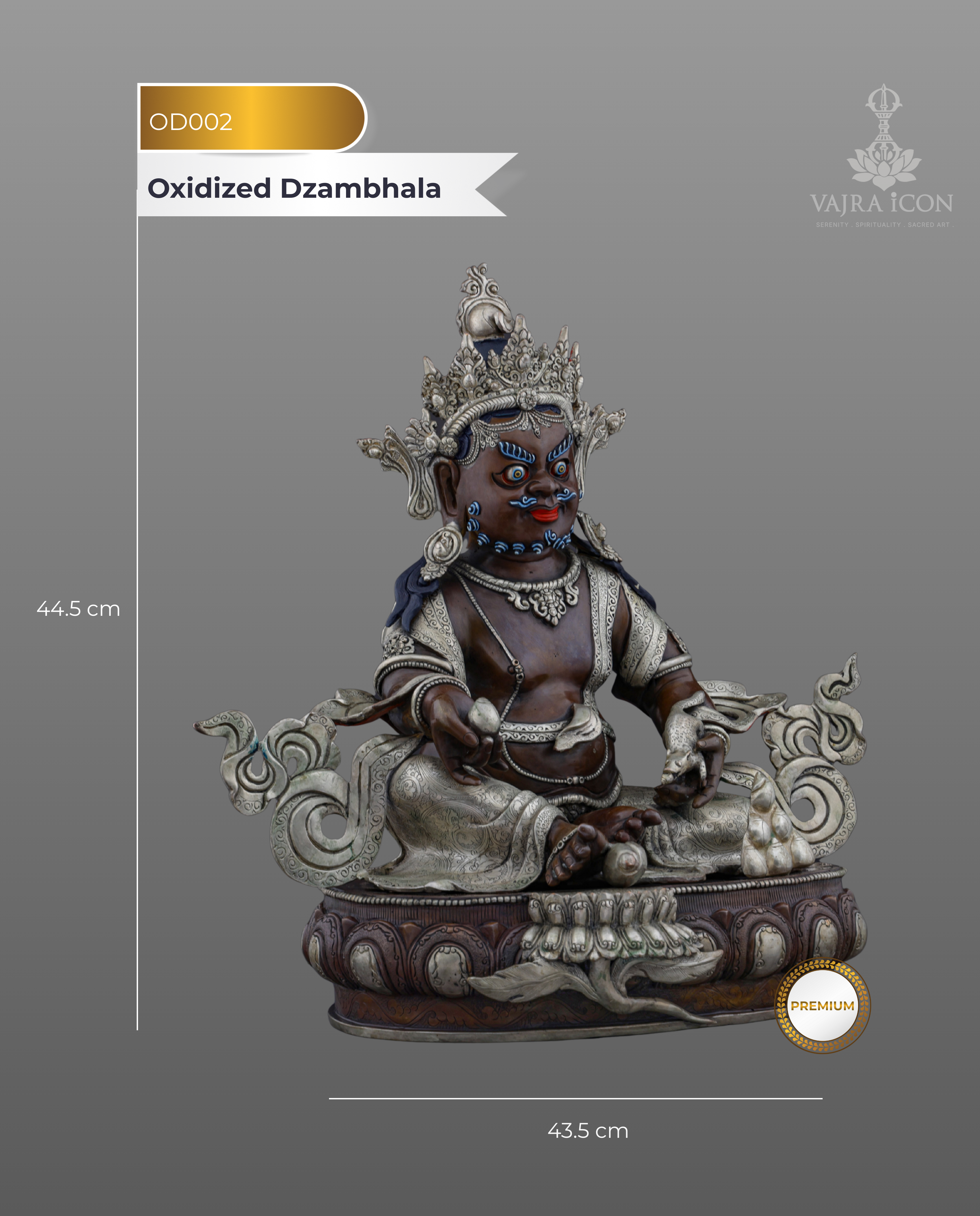 Sacred Guardian of Prosperity | Handcrafted Nepalese Oxidized Dzambhala Statue