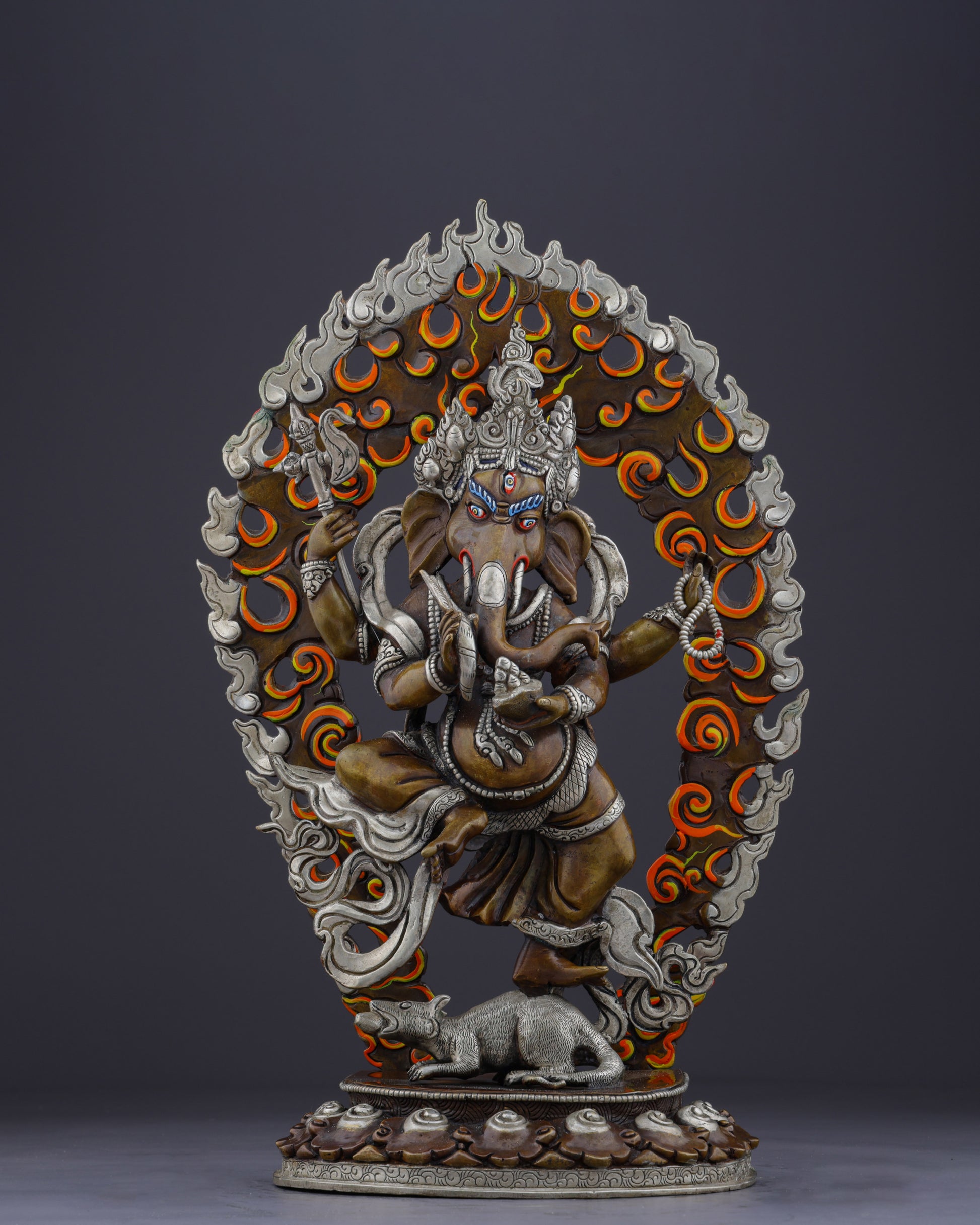 Divine Remover of Obstacles | Handcrafted Nepalese Oxidized Ganesh Statue - Authentic Handcrafted Statue