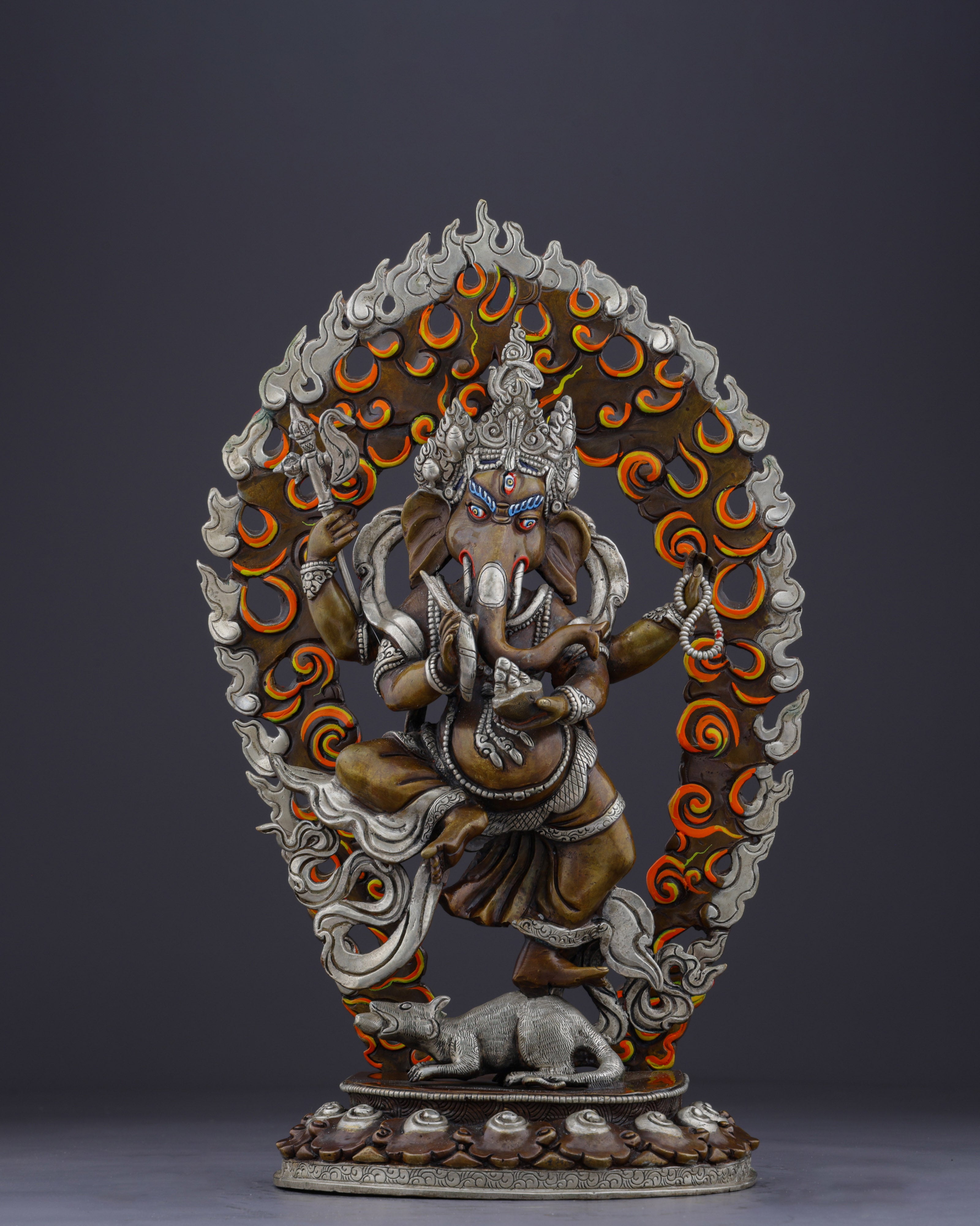 Divine Remover of Obstacles | Handcrafted Nepalese Oxidized Ganesh Statue
