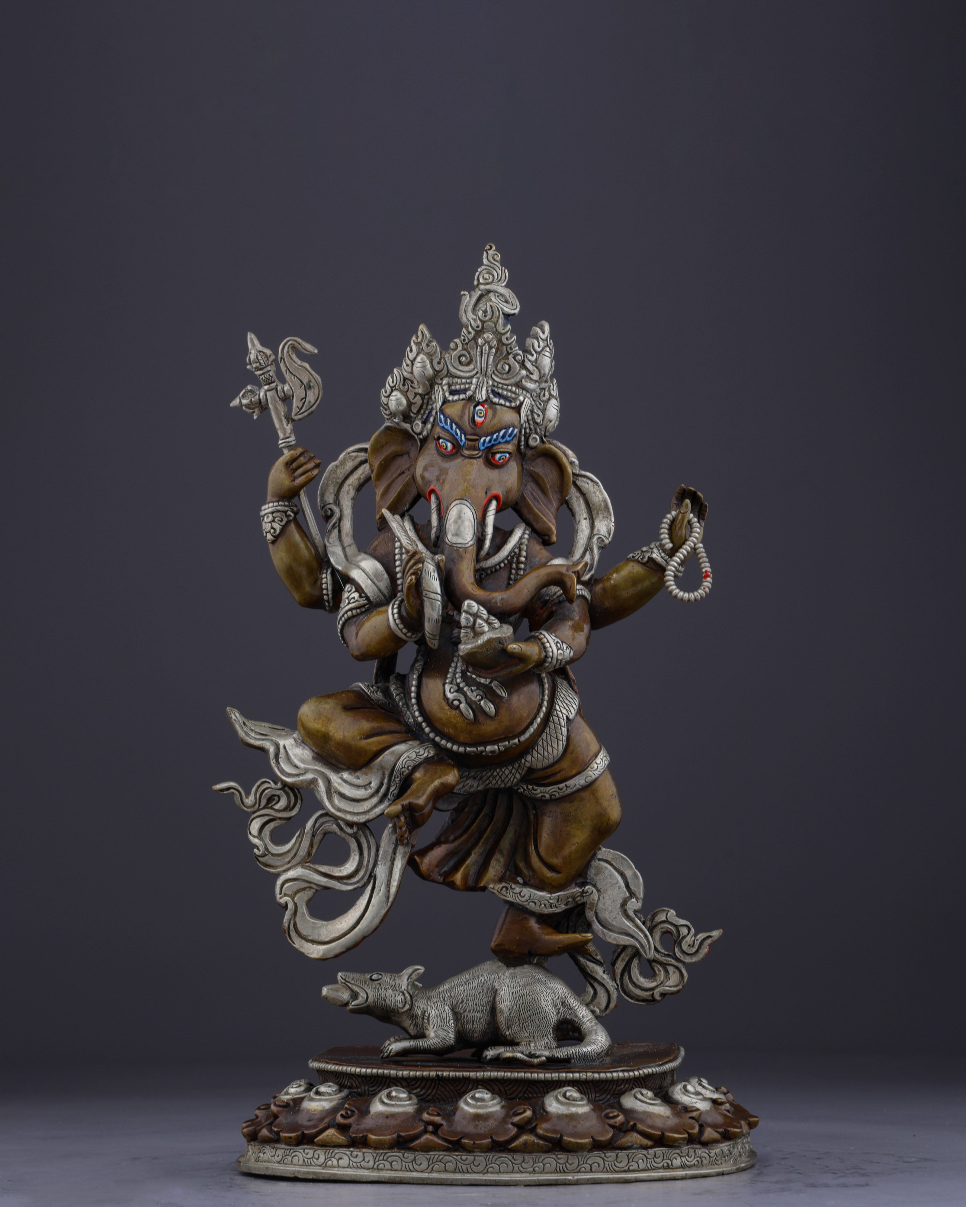 Divine Remover of Obstacles | Handcrafted Nepalese Oxidized Ganesh Statue